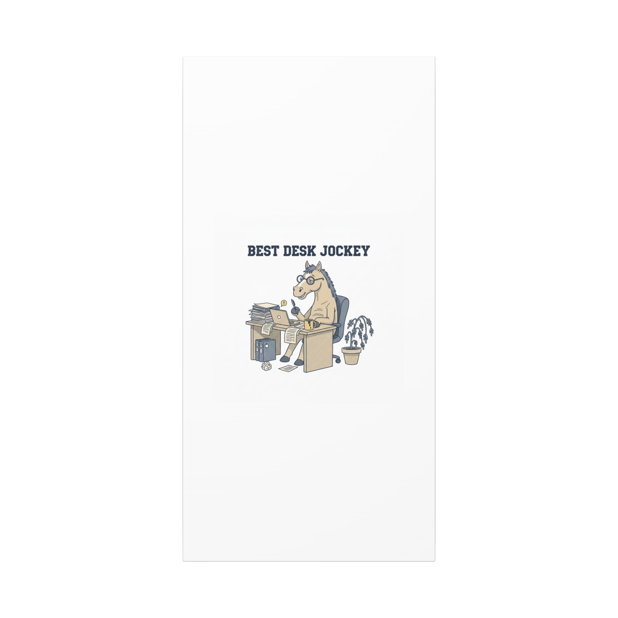 Best Desk Jockey Canvas, Workhorse Office Art | Corporate Burnout Parody
