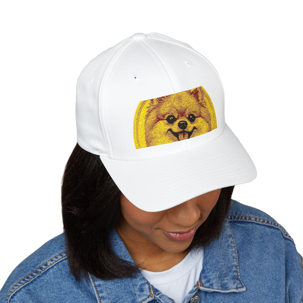 Embroidered Funny Pomeranian Dog Cap – Cute Dog Face Baseball Hat