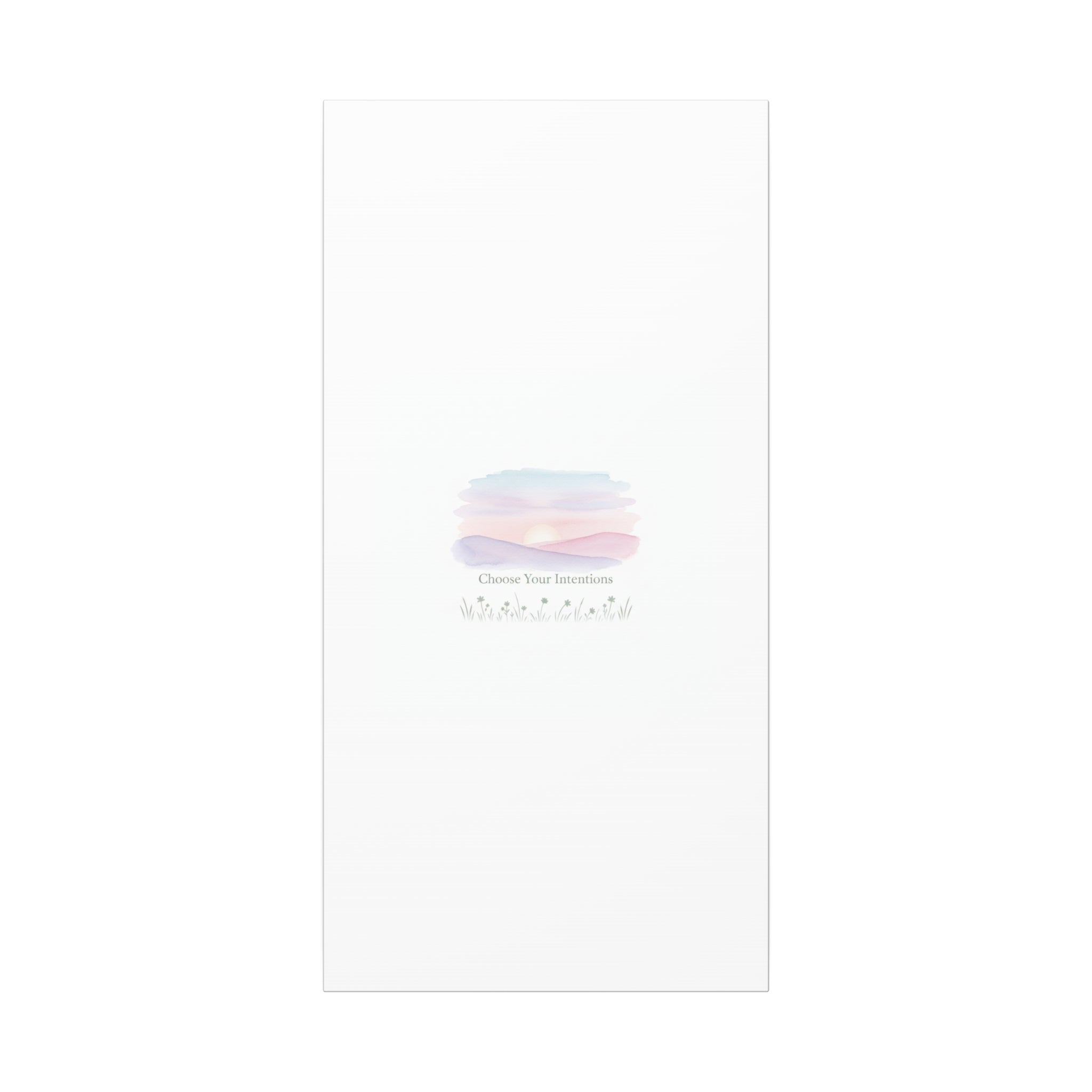 Choose Your Intentions Canvas, soft wellness poster, pastel gradient mindfulness art