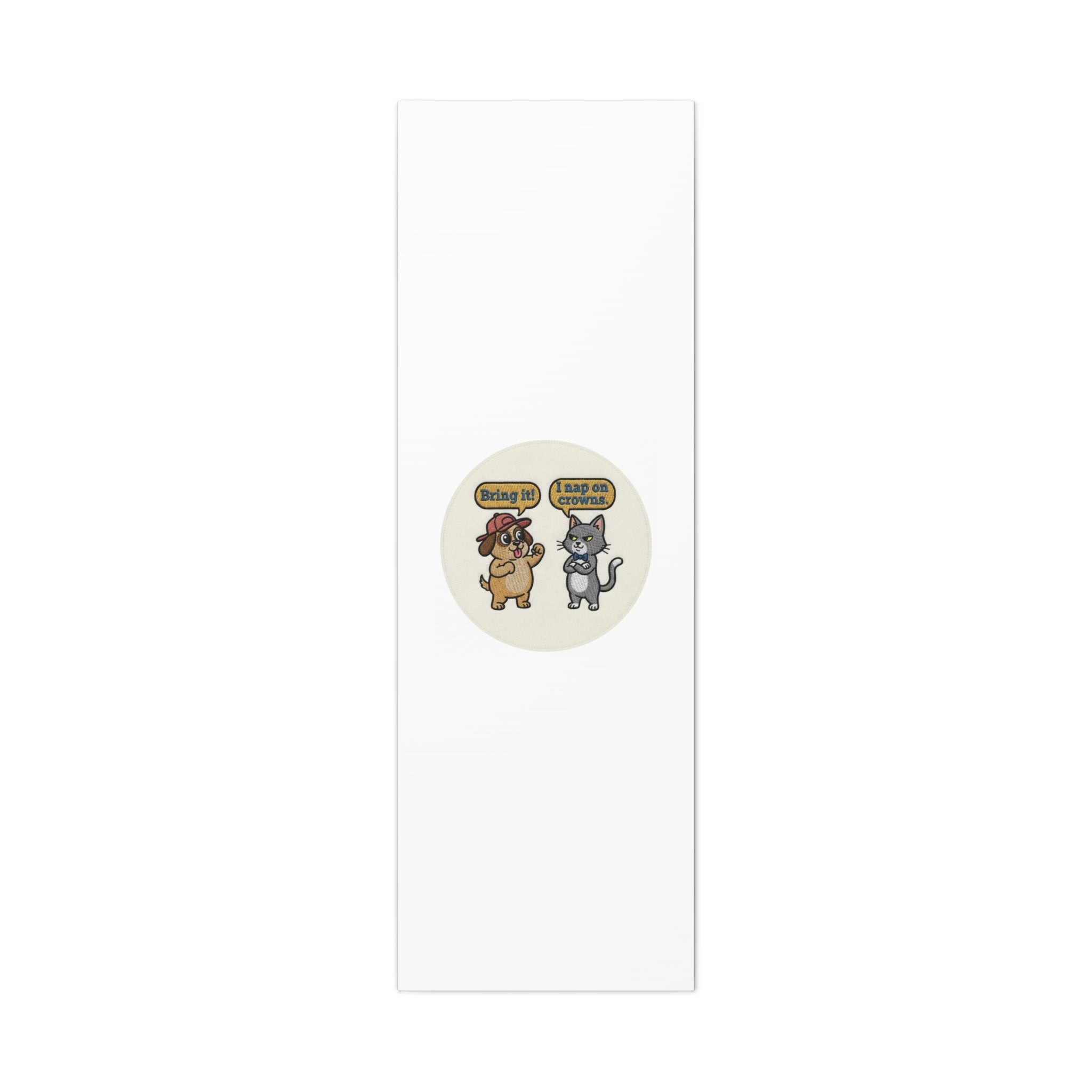 Funny Cat vs Dog Canvas | Pet Rivalry Wall Art