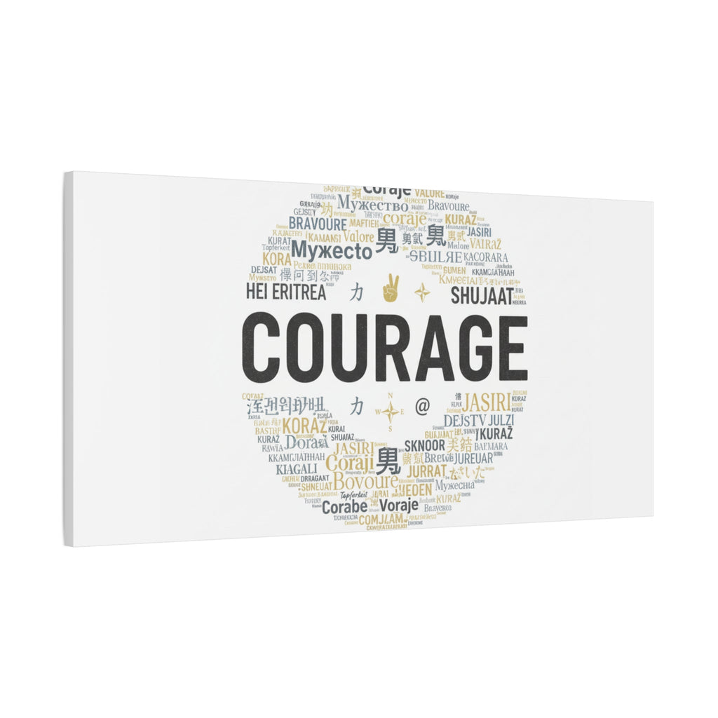 Courage Word Cloud Canvas | Fresh-Start Minimalism art print