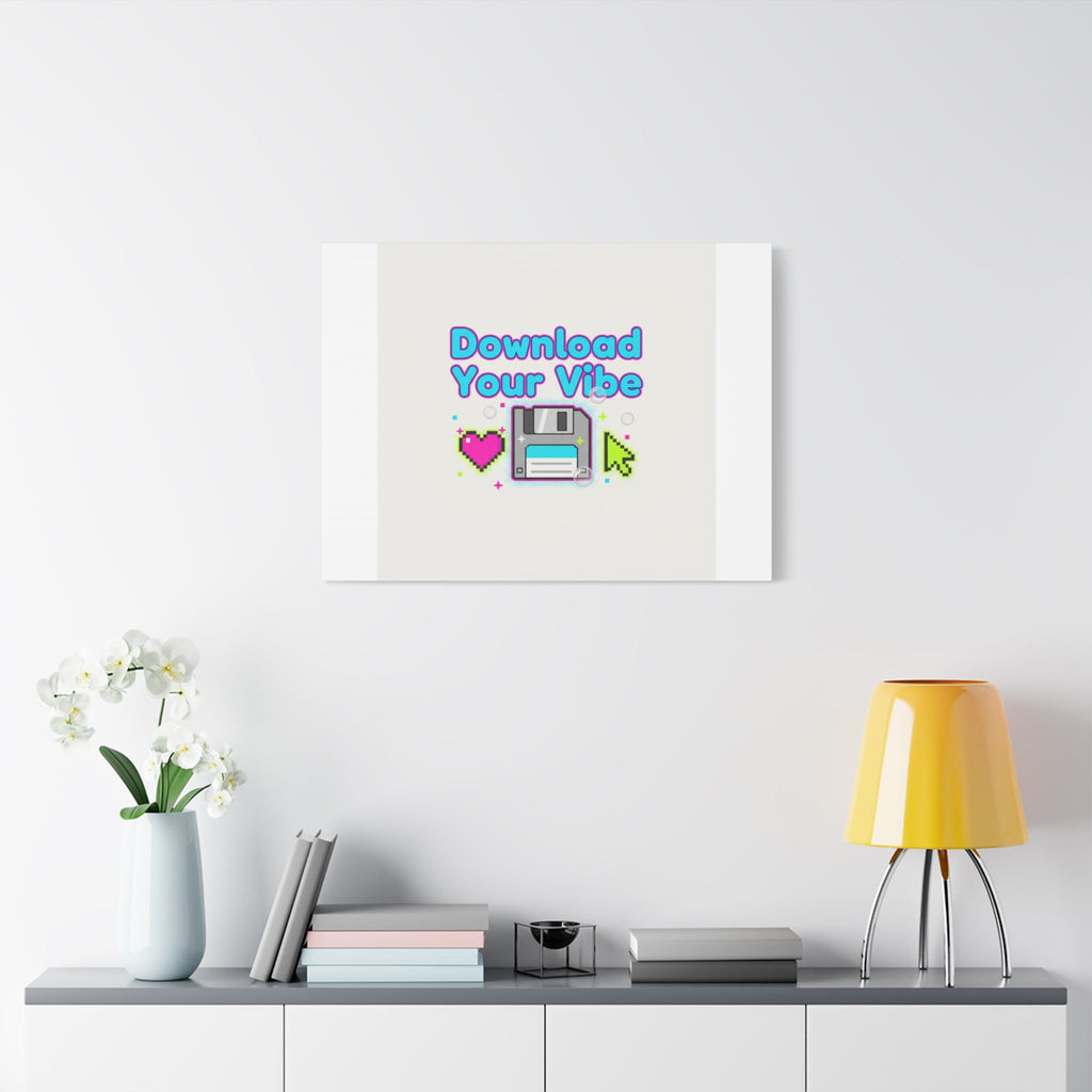 Download Your Vibe Canvas | Y2K Retro Tech, Pixel Floppy Disk Poster