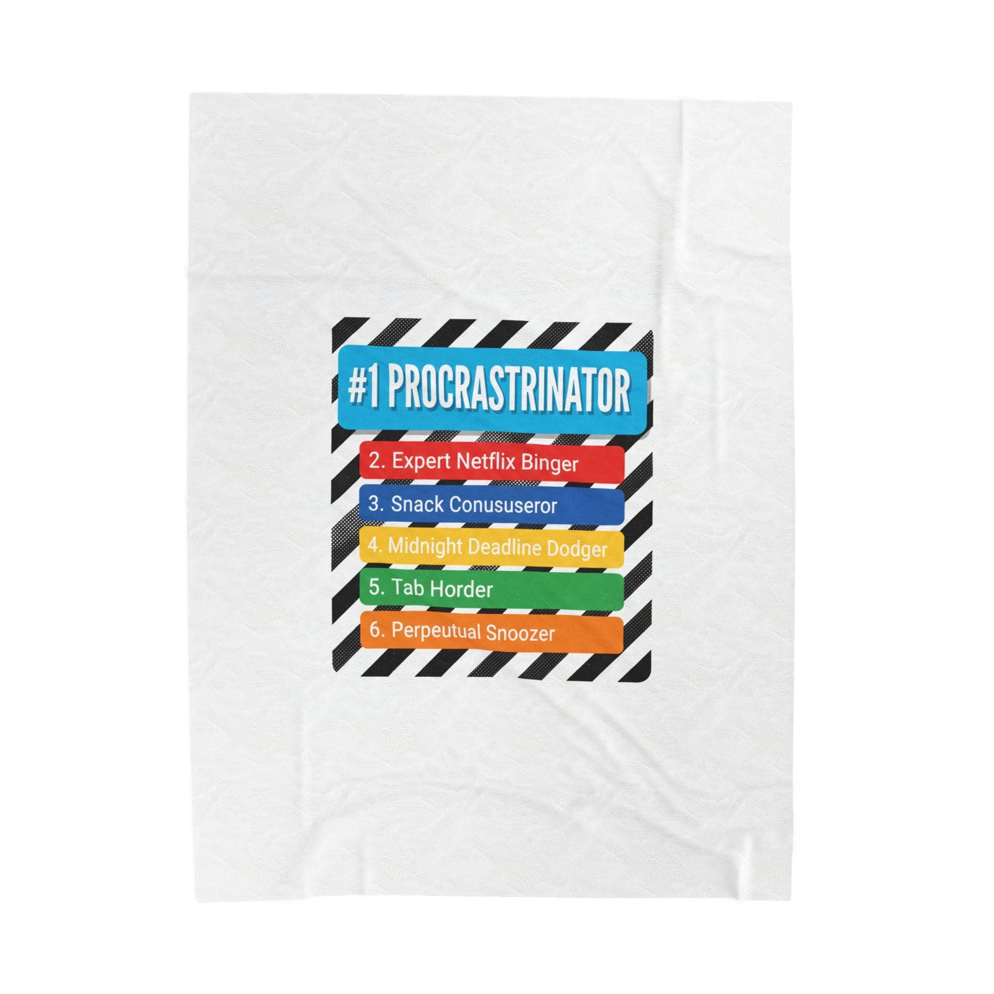 #1 Procrastinator Velveteen Plush Blanket | Top-List Ranking Graphic