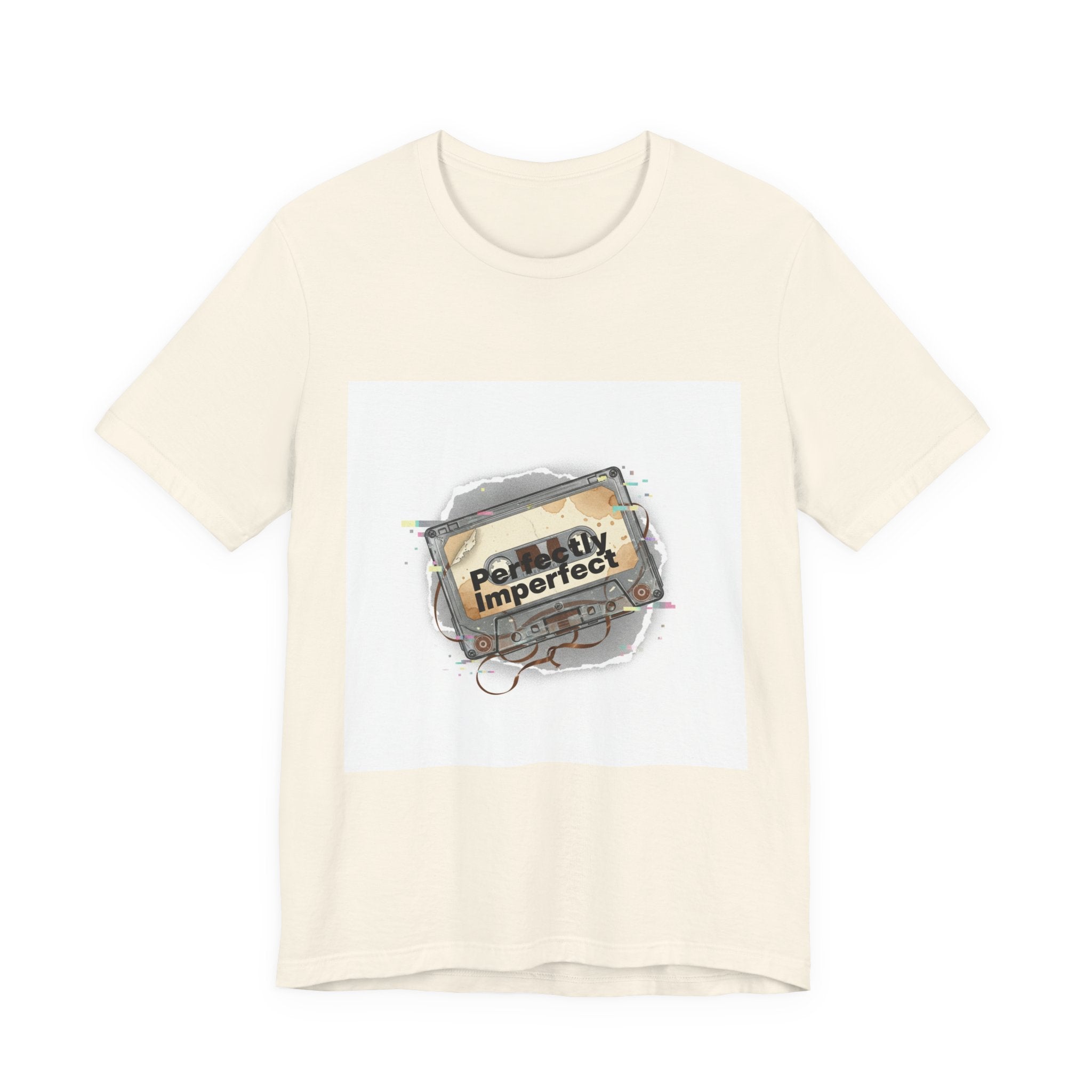 Glitch Cassette 'Perfectly Imperfect' Tee | glitch art shirt, retro tech nostalgic
