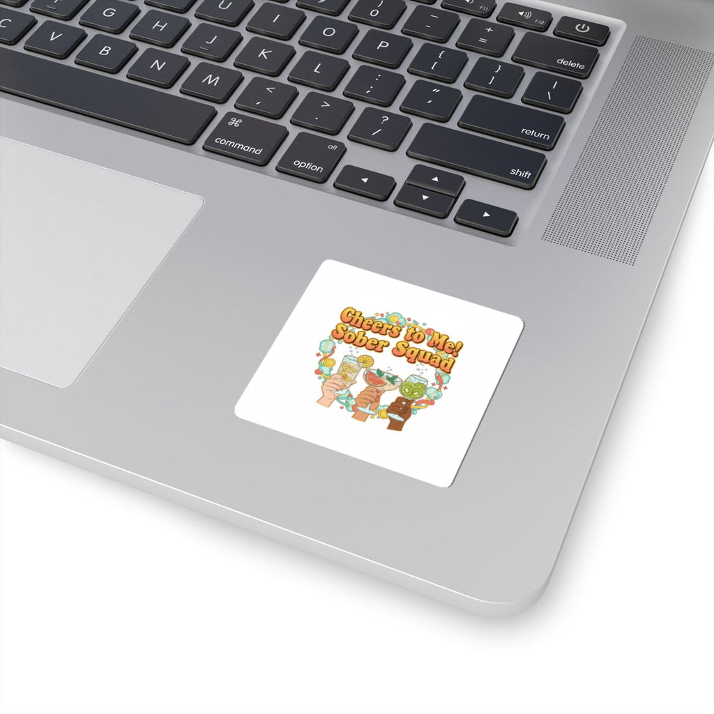 Cheers to Me Sober Squad Sticker | Dry January, Mocktail Trend