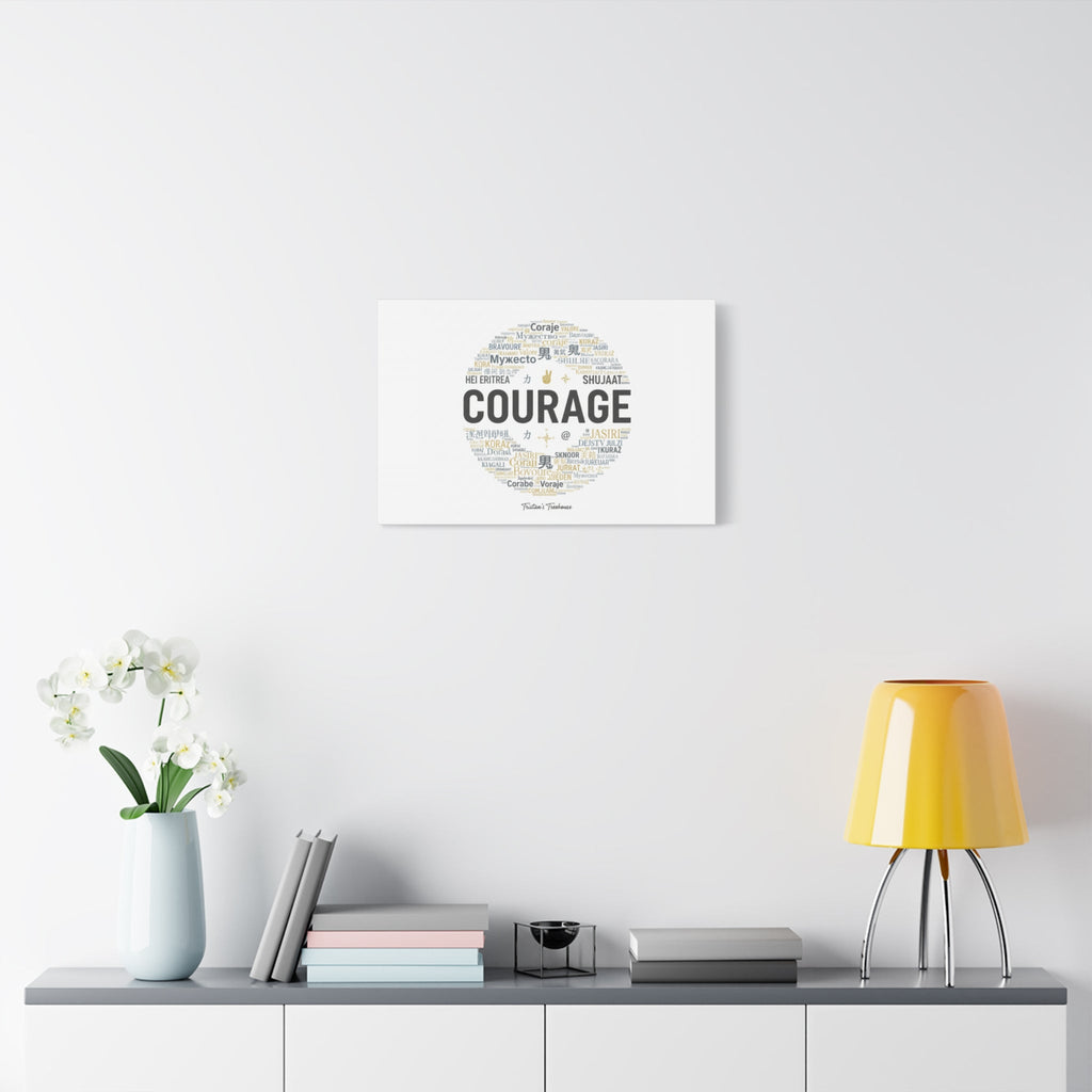 Courage Word Cloud Canvas | Fresh-Start Minimalism art print