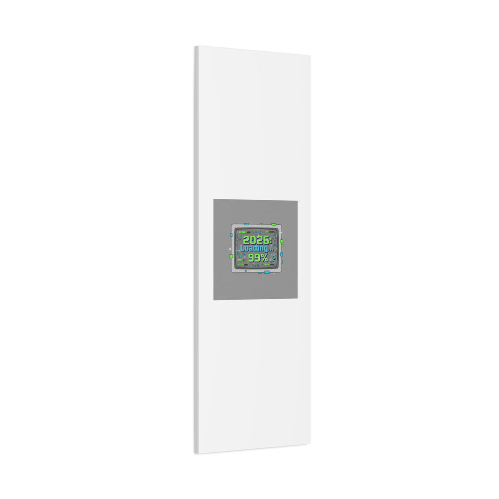 2026 Loading 99% Canvas | NYE countdown, retro system interface