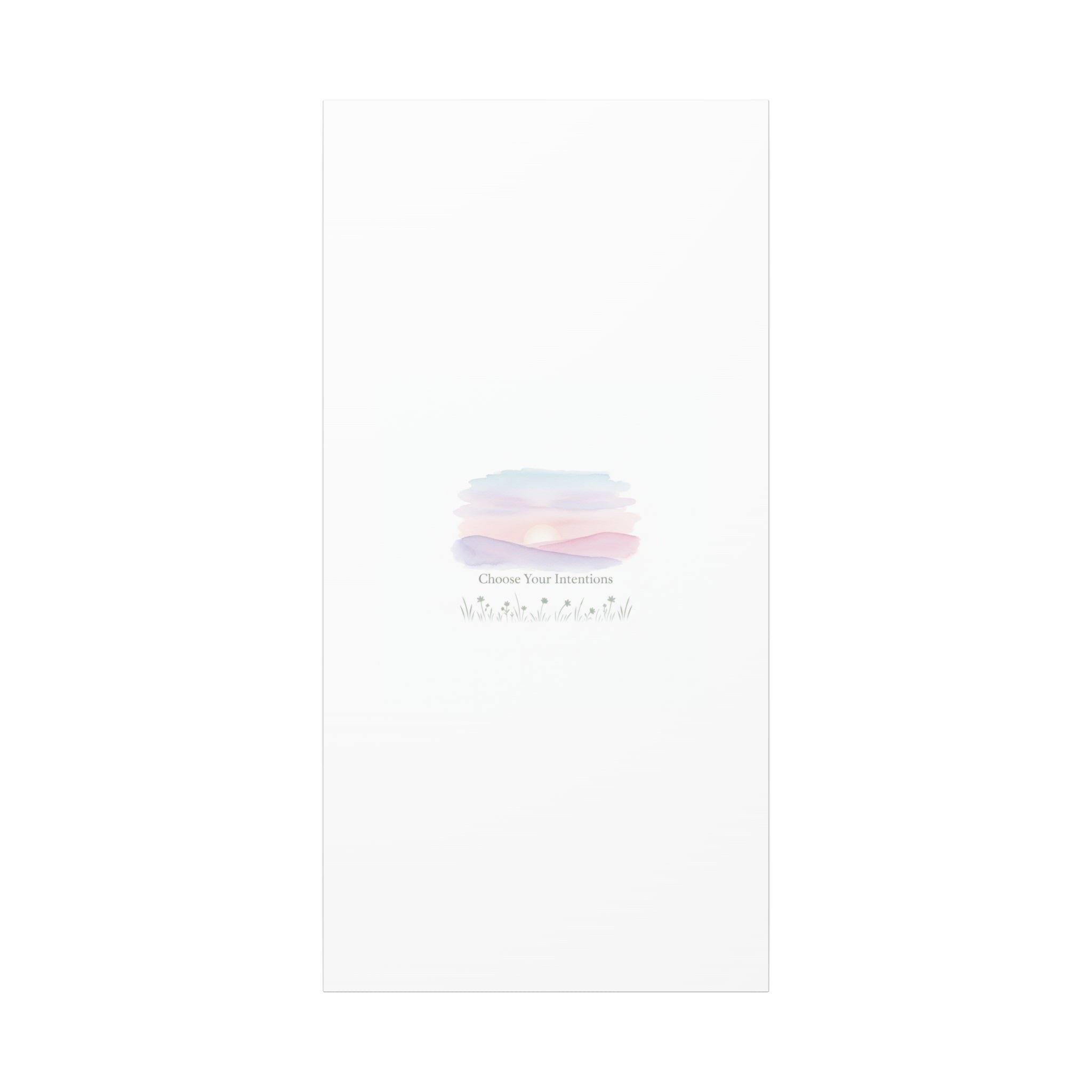 Choose Your Intentions Canvas, soft wellness poster, pastel gradient mindfulness art
