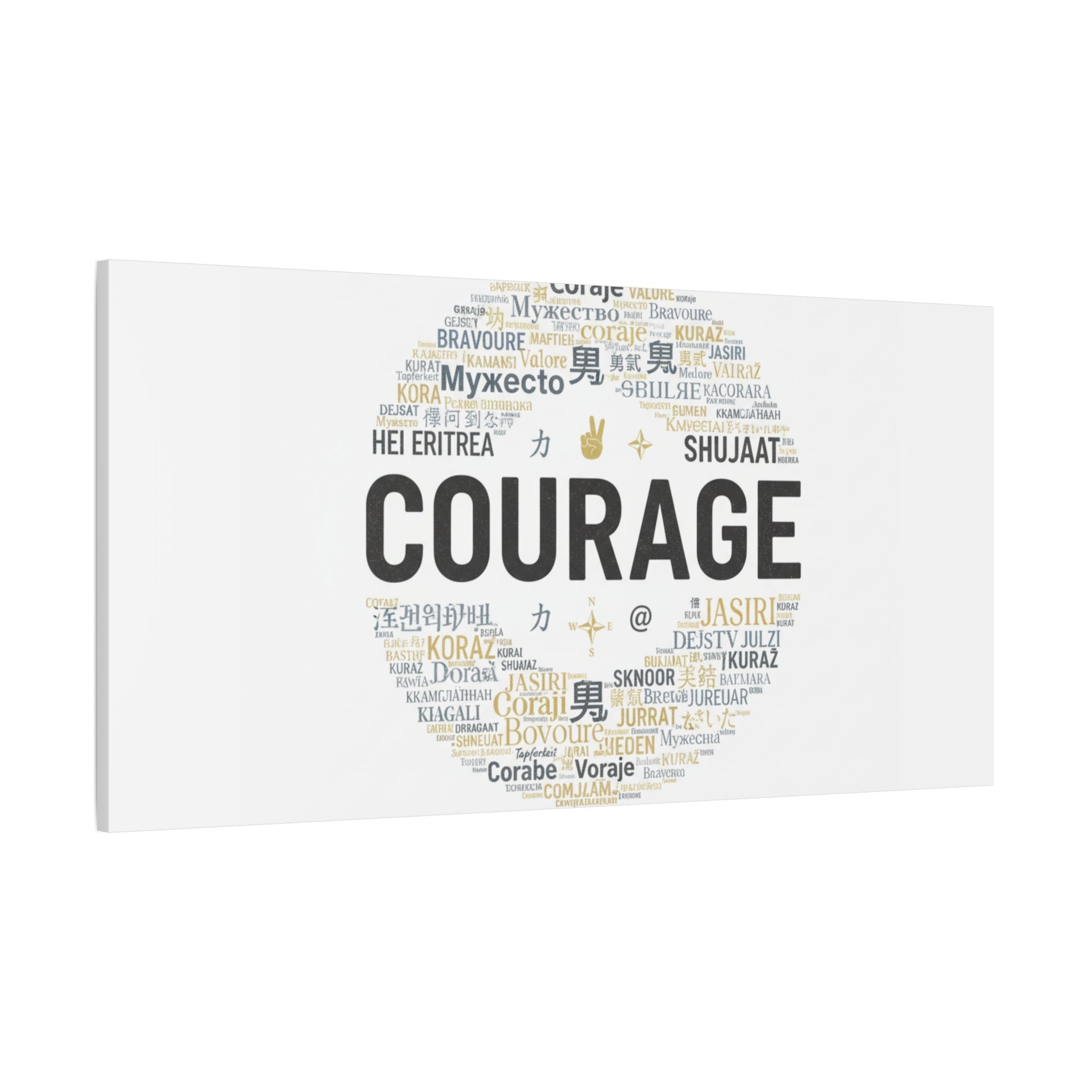 Courage Word Cloud Canvas | Fresh-Start Minimalism art print