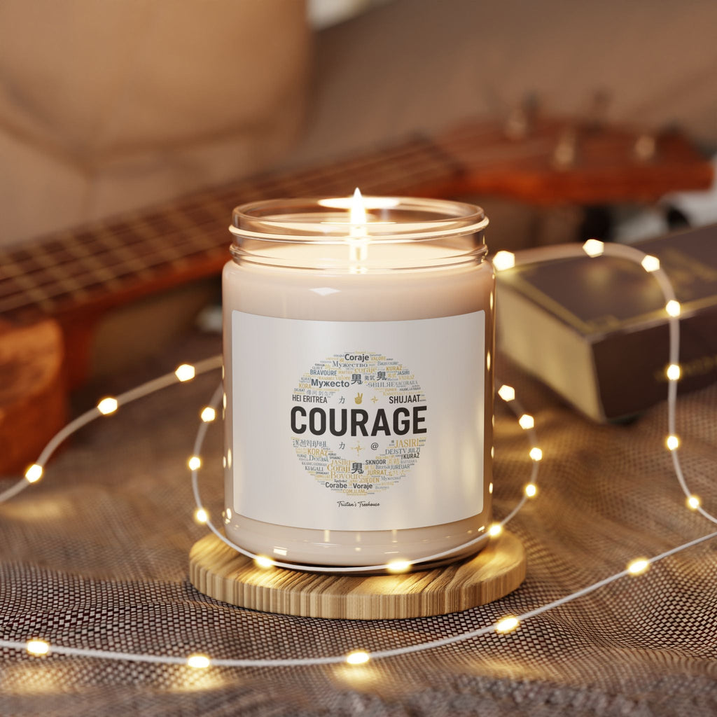 Courage word cloud Soy Candle | Fresh-Start Minimalism, Calm Renewal