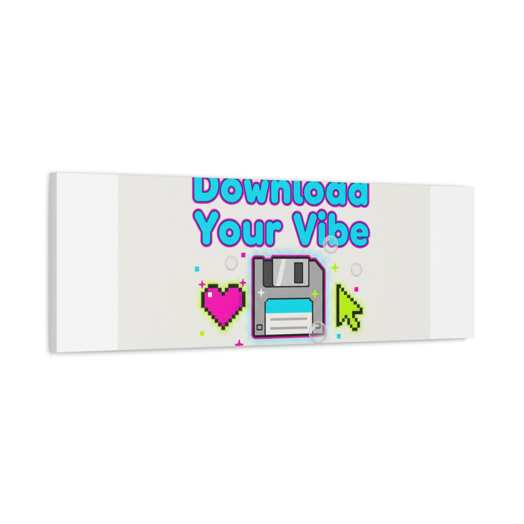 Download Your Vibe Canvas | Y2K Retro Tech, Pixel Floppy Disk Poster