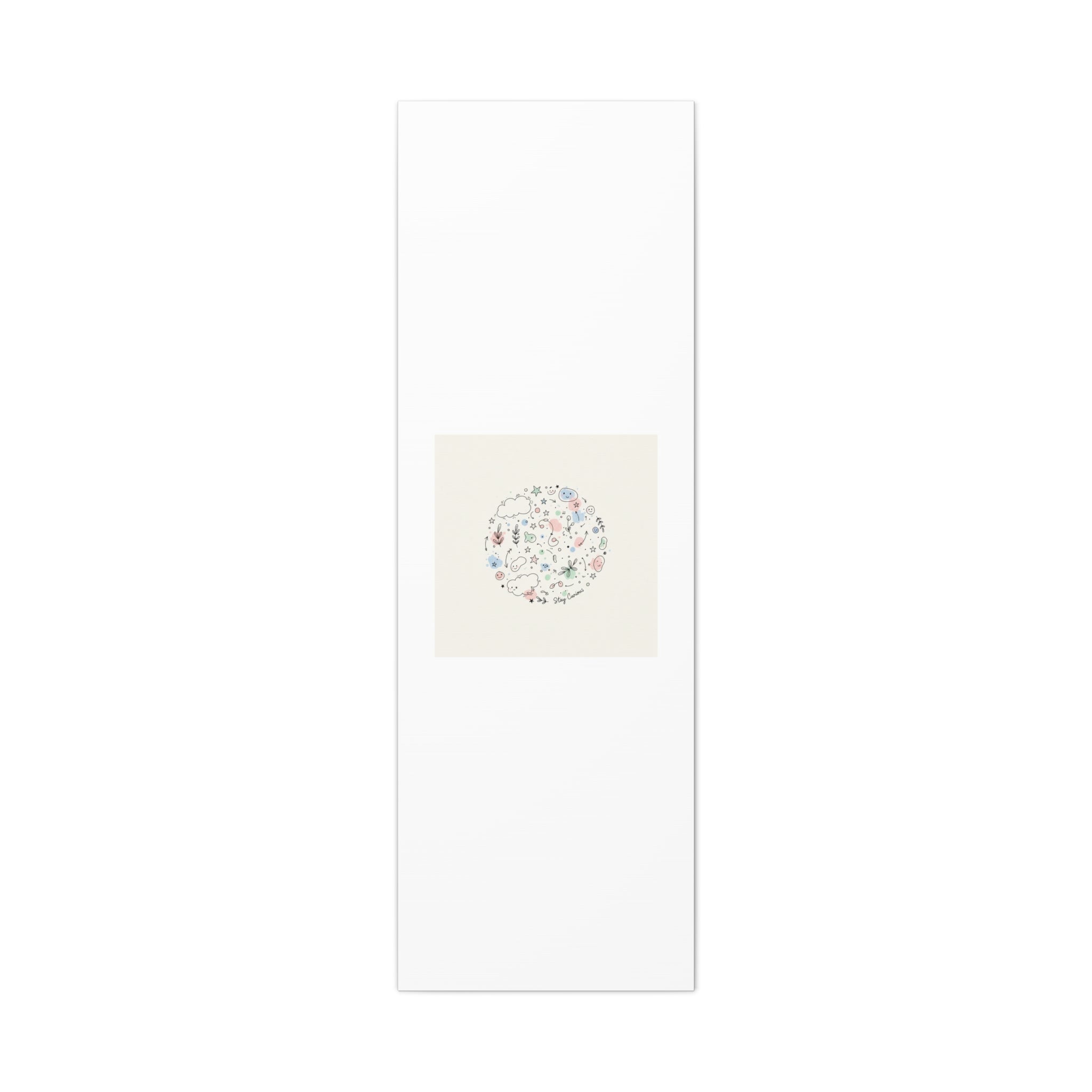 Doodle Circle Line Drawing Matte Canvas, Hand-Drawn Sketch Art