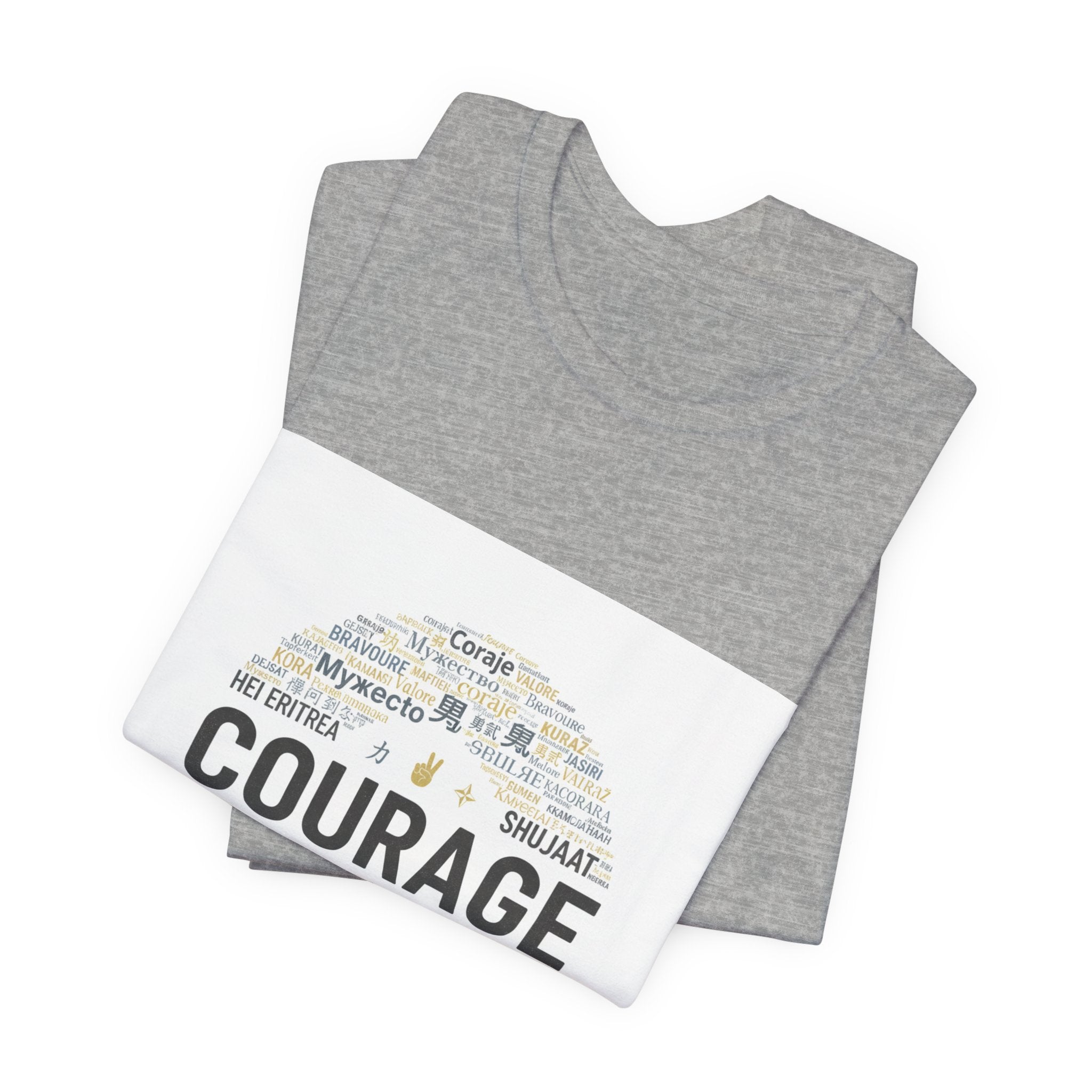 Courage Minimal Wordcloud Tee | Fresh-Start Minimalism, New Page Apparel