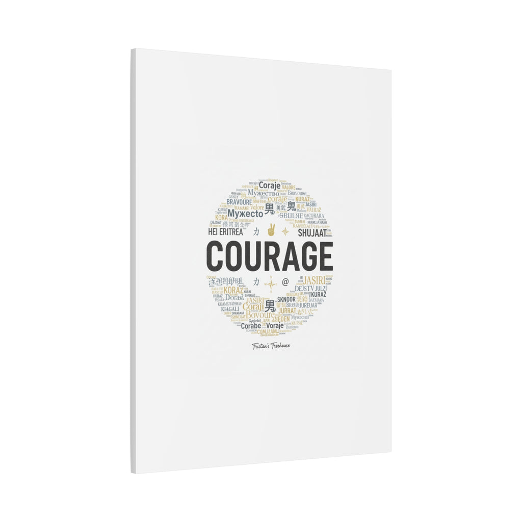 Courage Word Cloud Canvas | Fresh-Start Minimalism art print