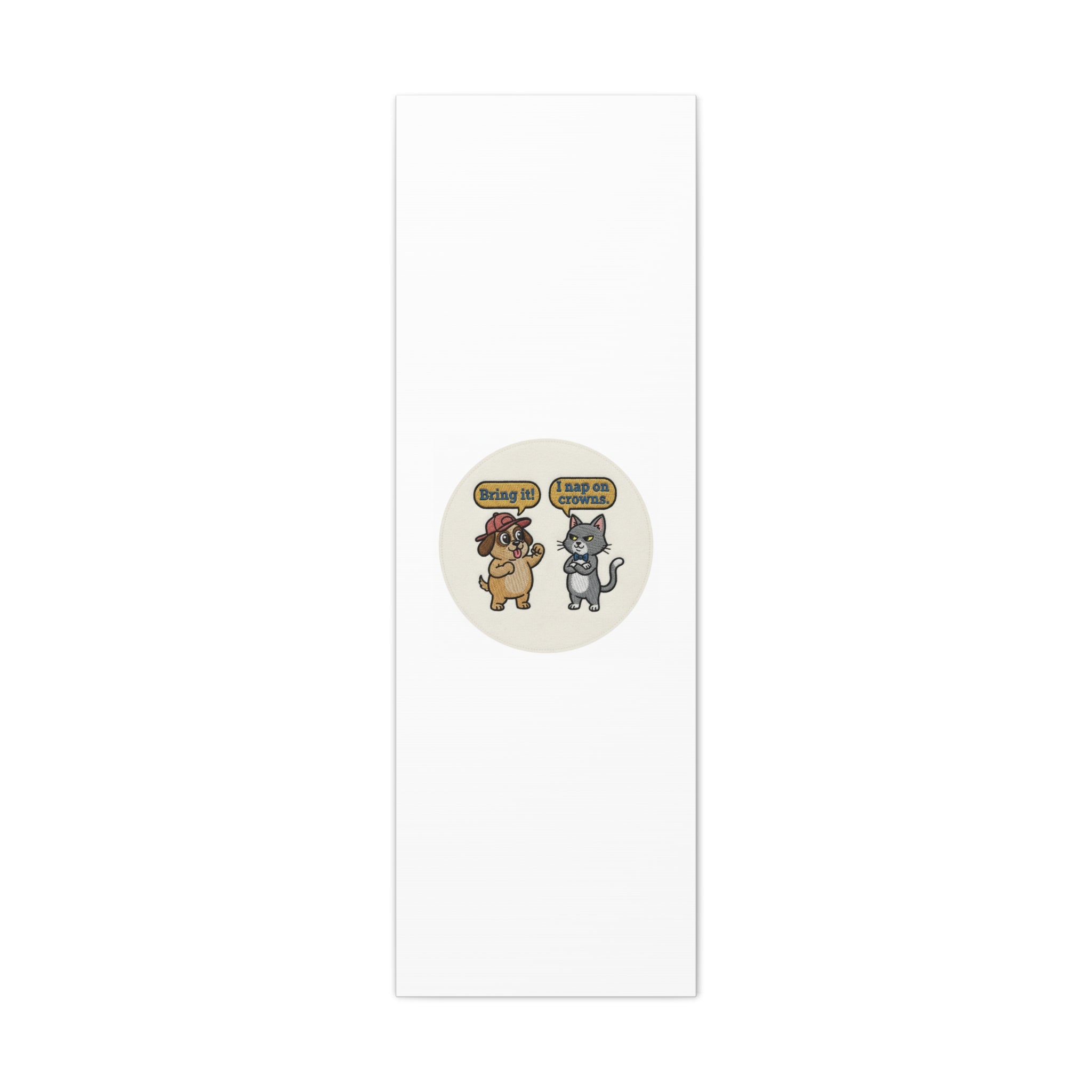 Funny Cat vs Dog Canvas | Pet Rivalry Wall Art