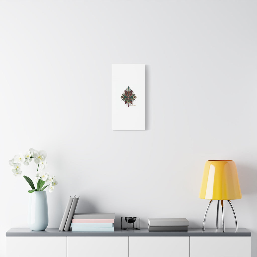 Art Deco geometric brass print Canvas | Neo-Deco chrome & gold fan motif