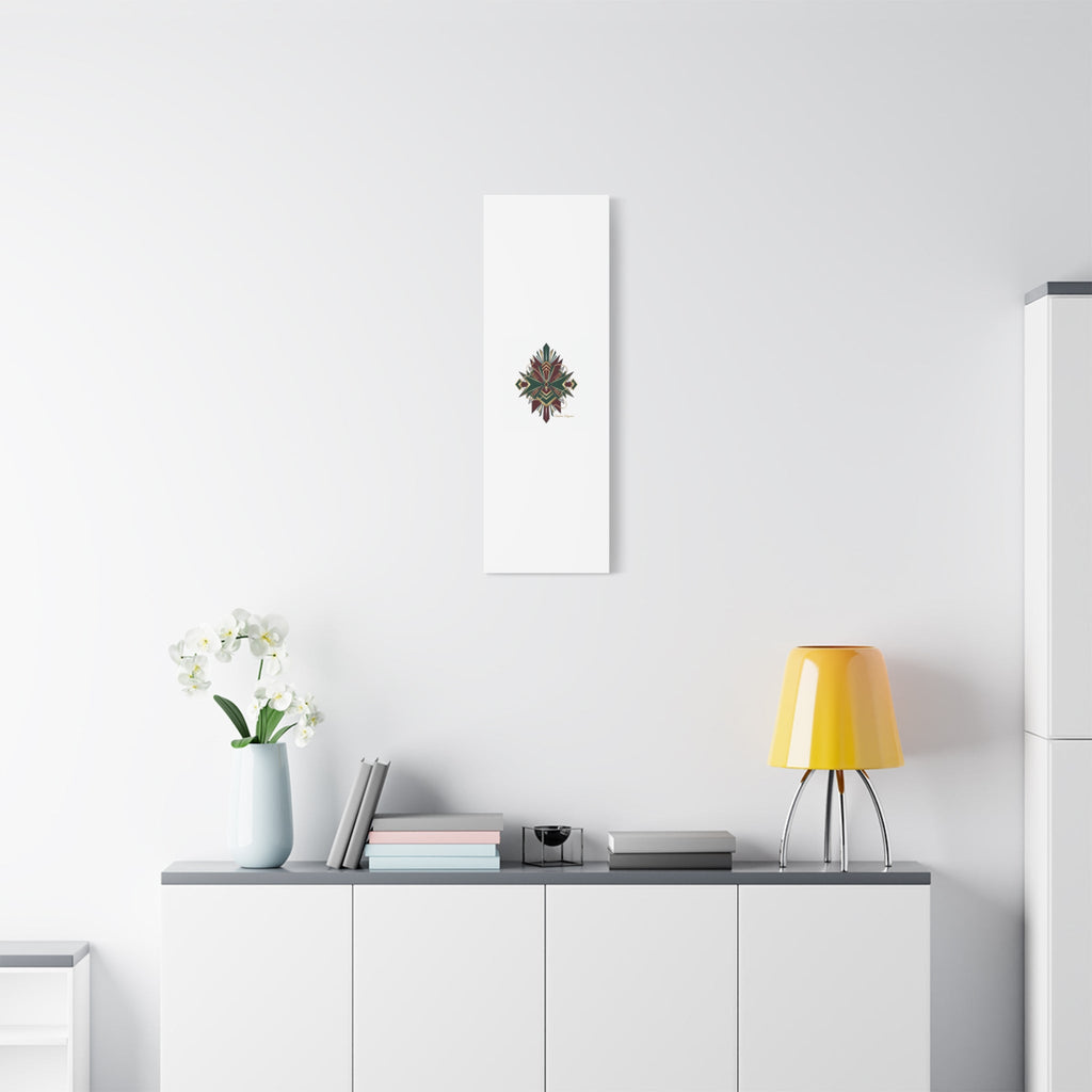 Art Deco geometric brass print Canvas | Neo-Deco chrome & gold fan motif