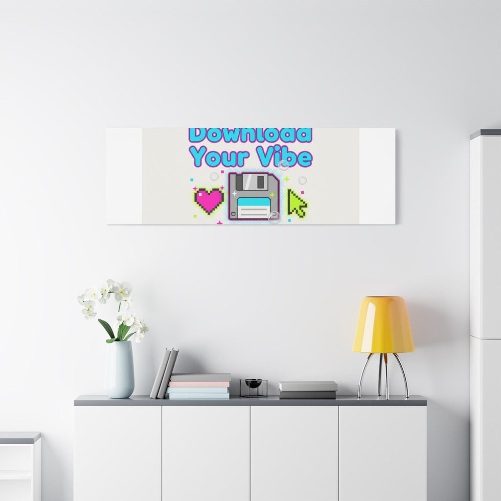 Download Your Vibe Canvas | Y2K Retro Tech, Pixel Floppy Disk Poster