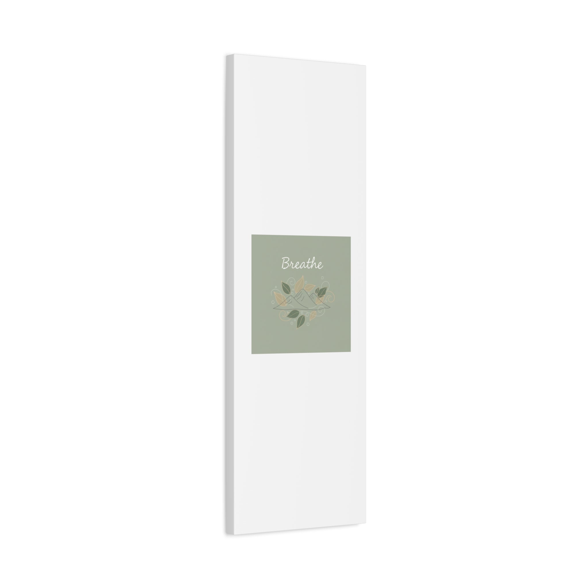 Breathe Mountain Line Canvas | Nature Symbols, Minimal Forest Wall Art
