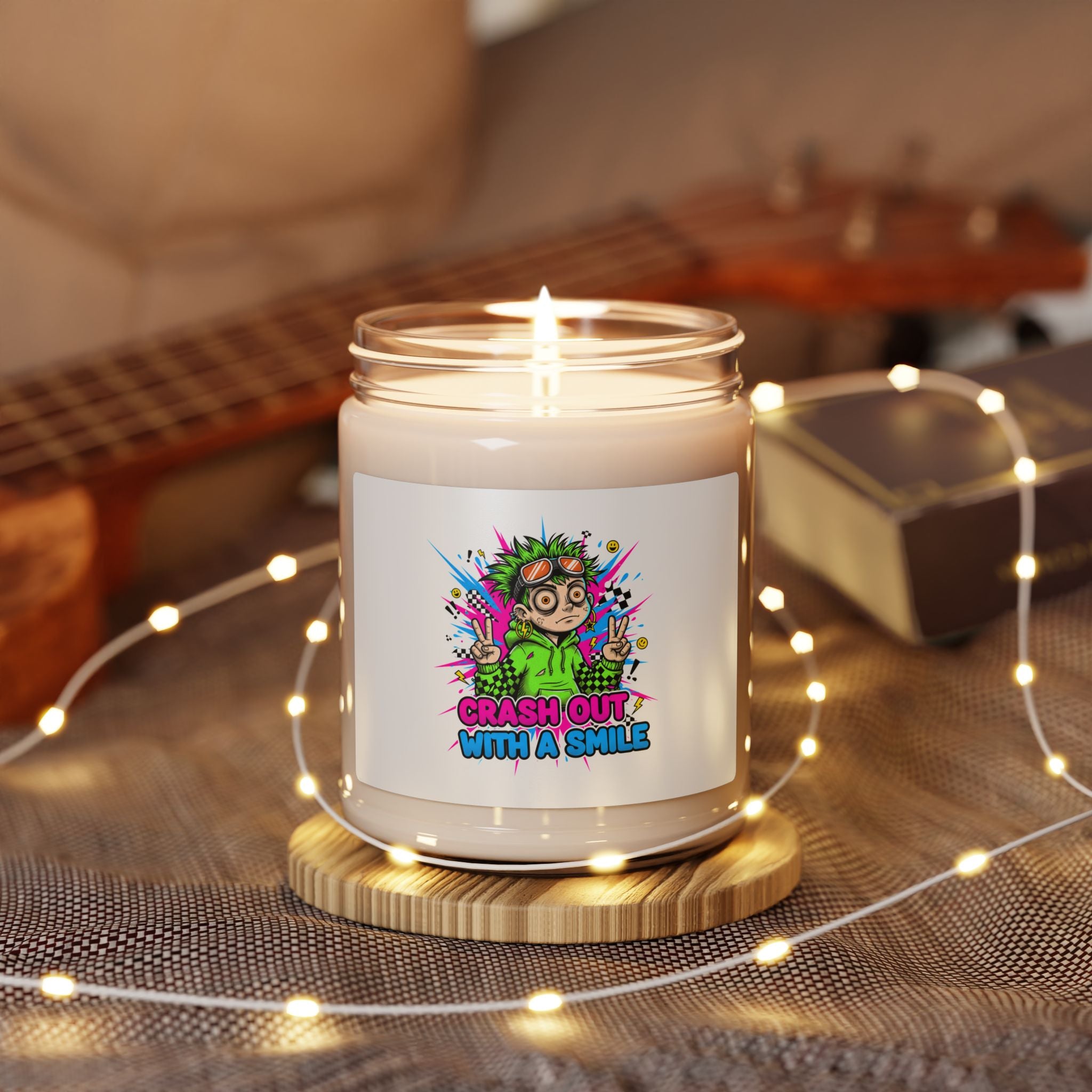 Crash Out With a Smile Candle | Scented Soy, Neon Skate Graffiti