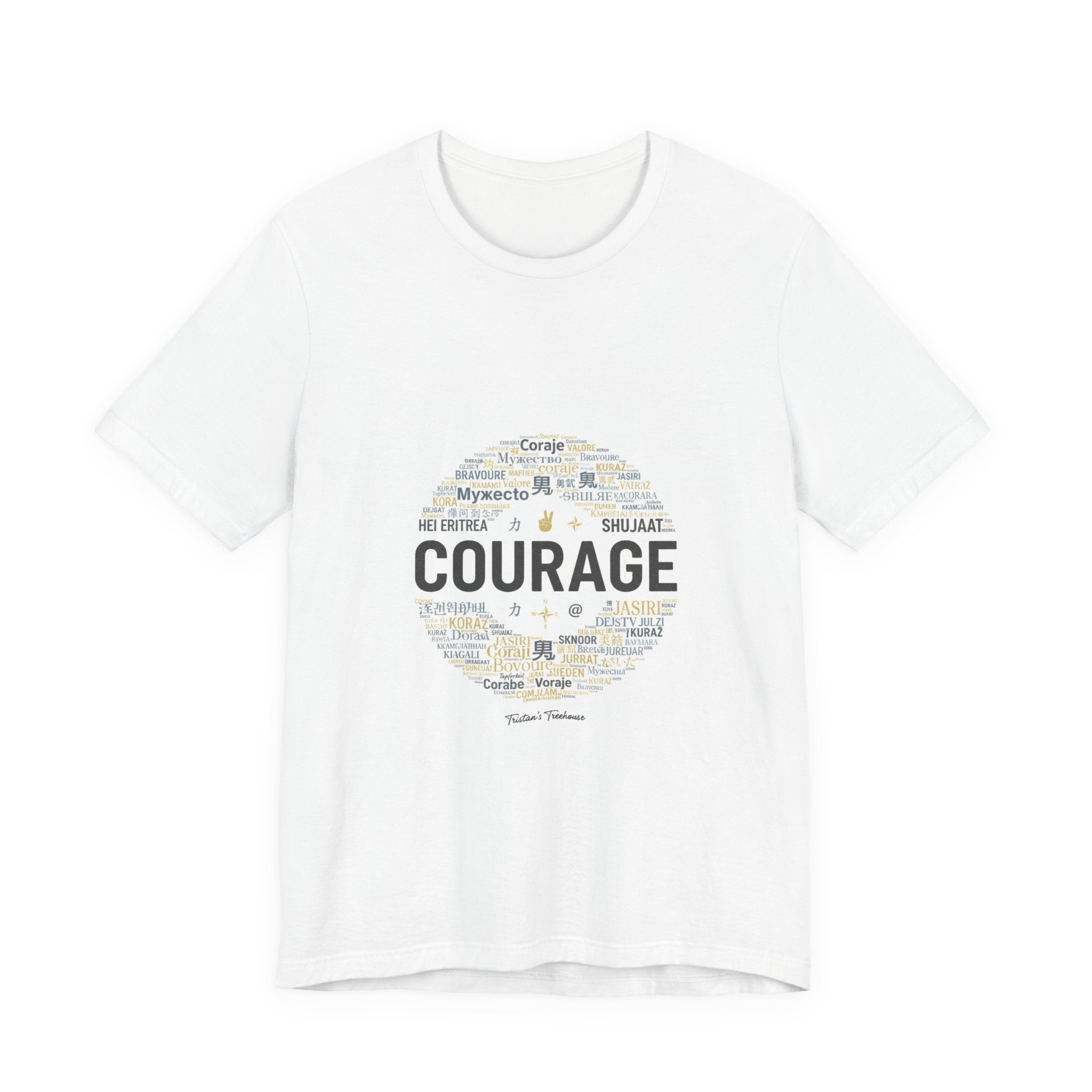 Courage Minimal Wordcloud Tee | Fresh-Start Minimalism, New Page Apparel