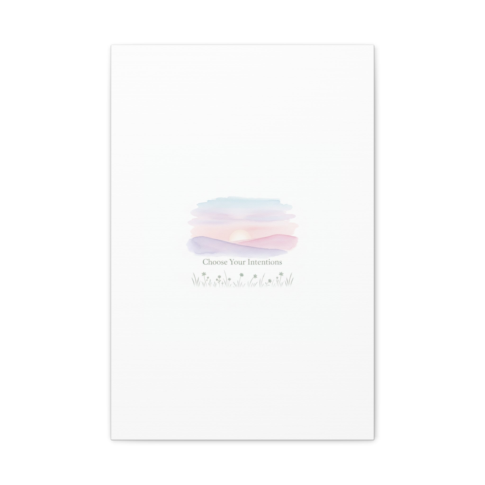 Choose Your Intentions Canvas, soft wellness poster, pastel gradient mindfulness art
