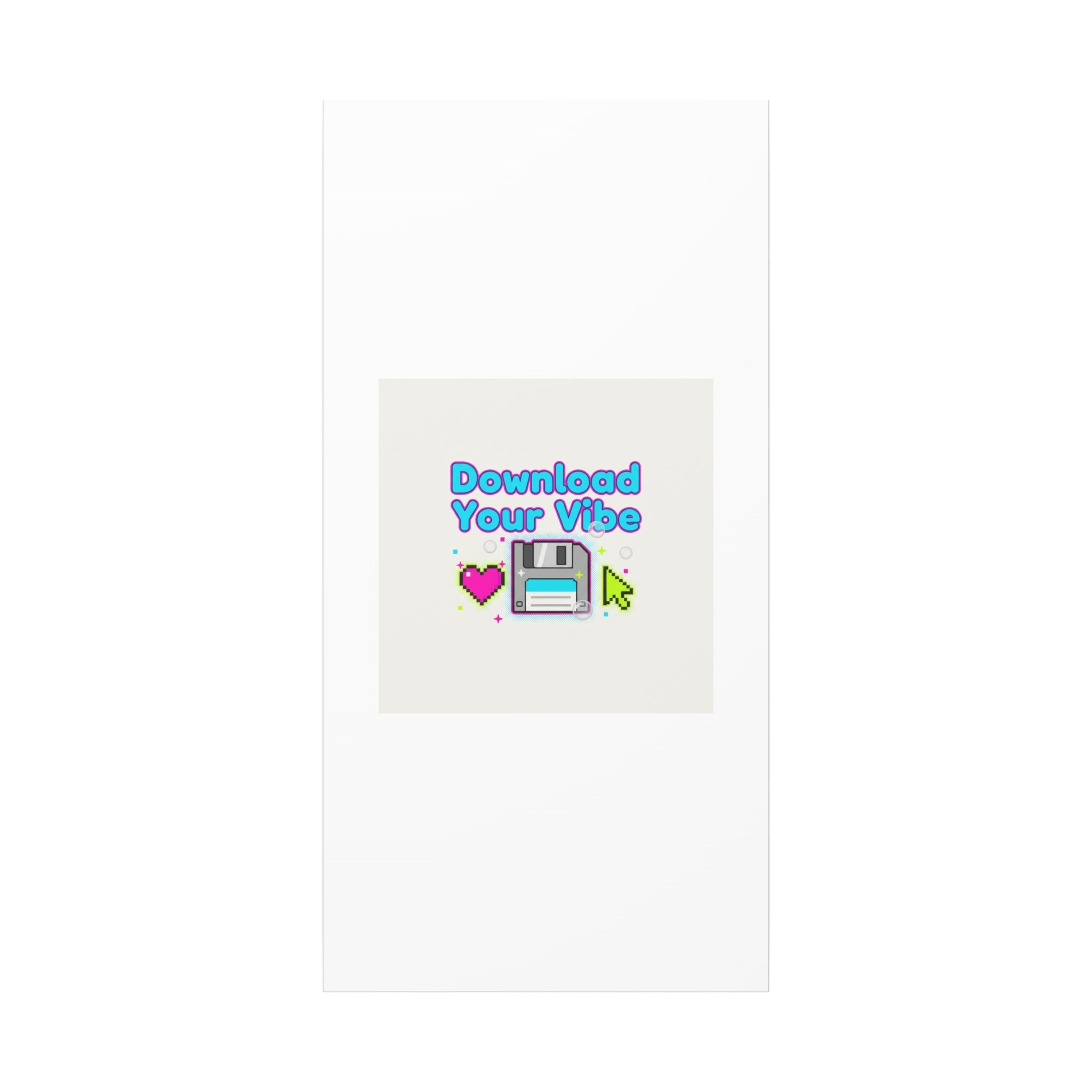 Download Your Vibe Canvas | Y2K Retro Tech, Pixel Floppy Disk Poster