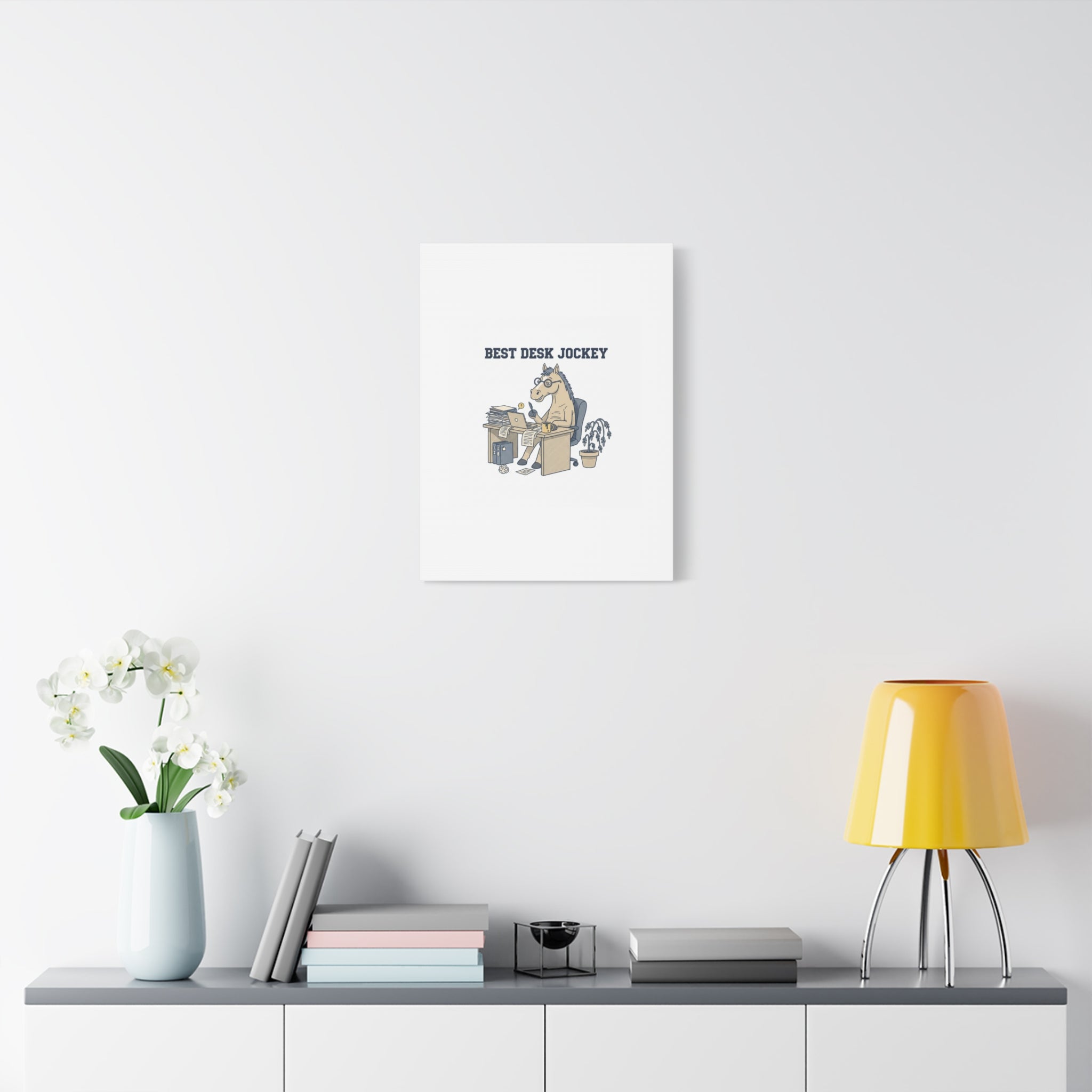 Best Desk Jockey Canvas, Workhorse Office Art | Corporate Burnout Parody