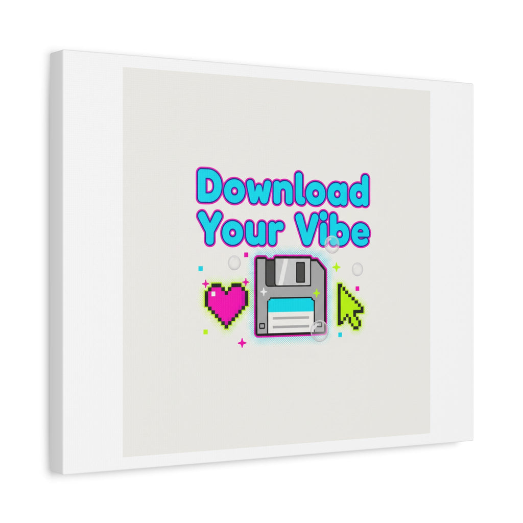 Download Your Vibe Canvas | Y2K Retro Tech, Pixel Floppy Disk Poster
