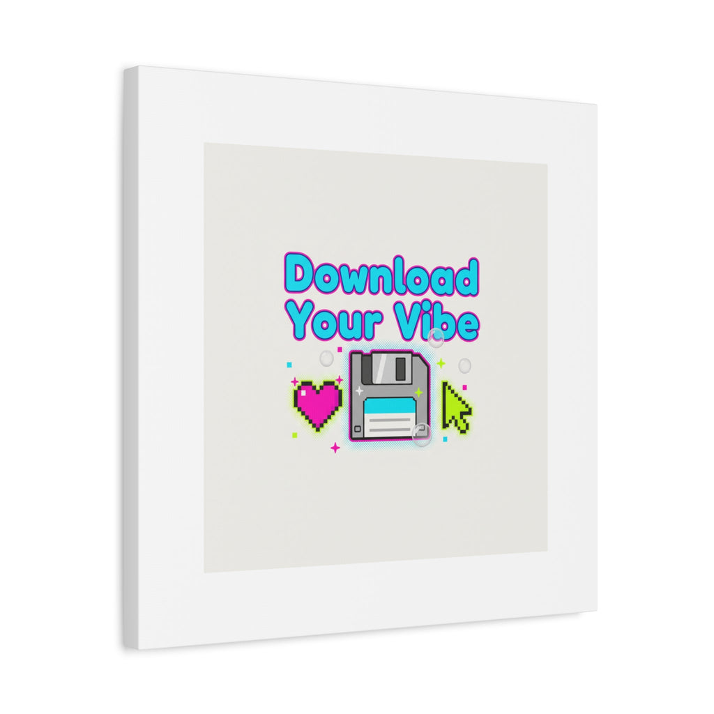 Download Your Vibe Canvas | Y2K Retro Tech, Pixel Floppy Disk Poster