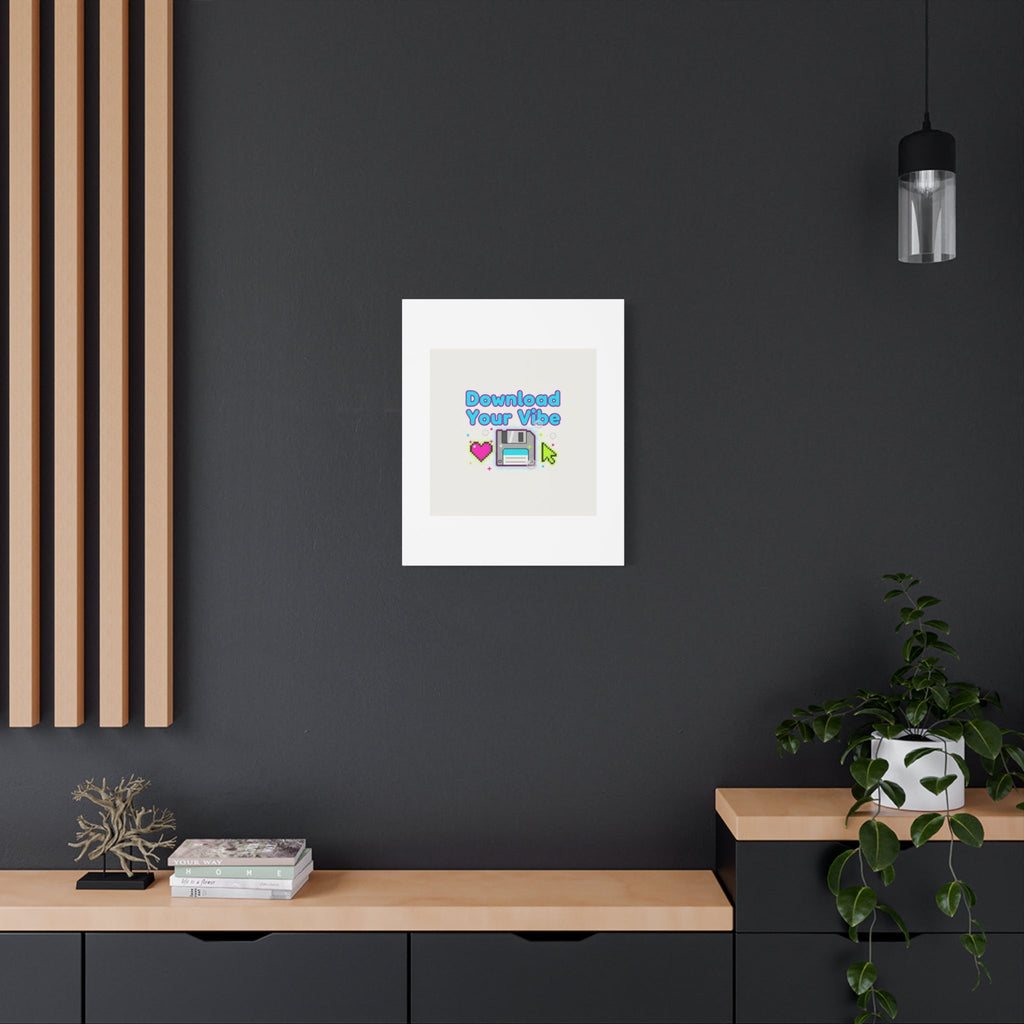 Download Your Vibe Canvas | Y2K Retro Tech, Pixel Floppy Disk Poster