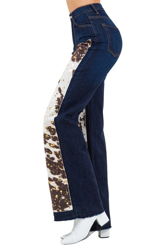 GJG Denim Rodeo Wide Leg Jean in Dark Wash