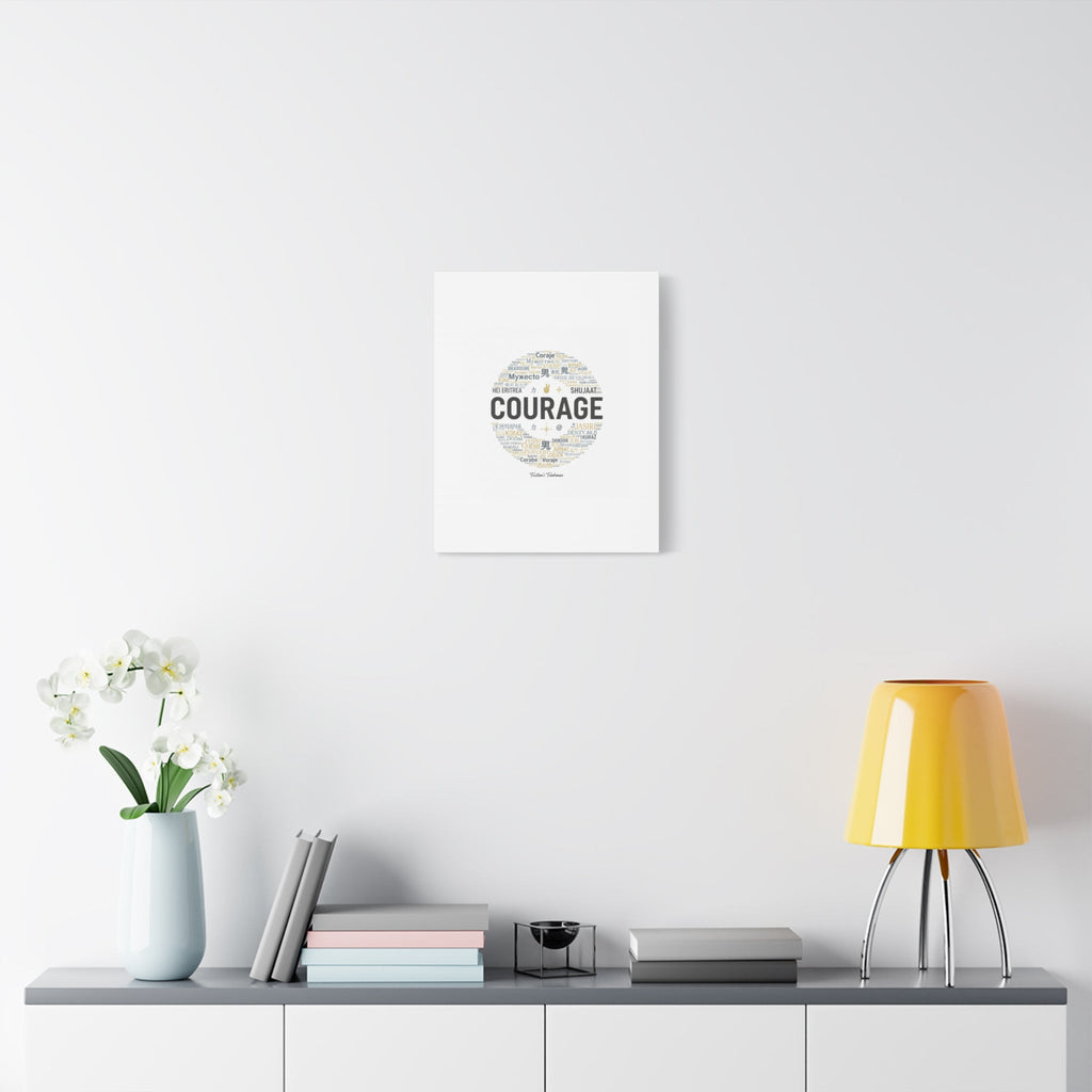 Courage Word Cloud Canvas | Fresh-Start Minimalism art print