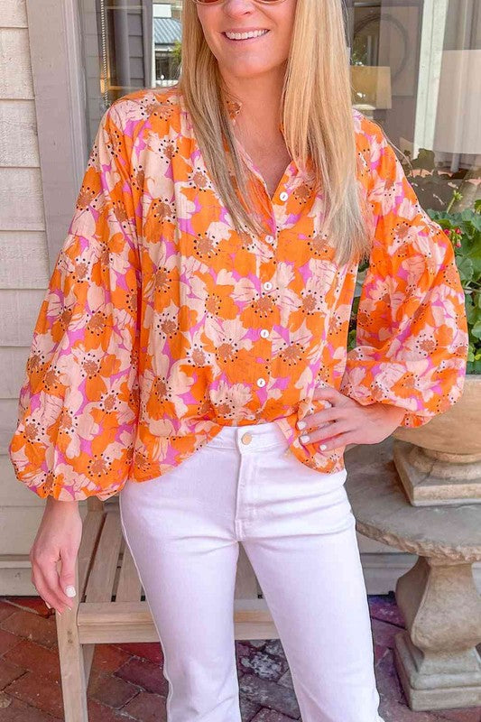 ClaudiaG Apparel Ashley Balloon Sleeve Top