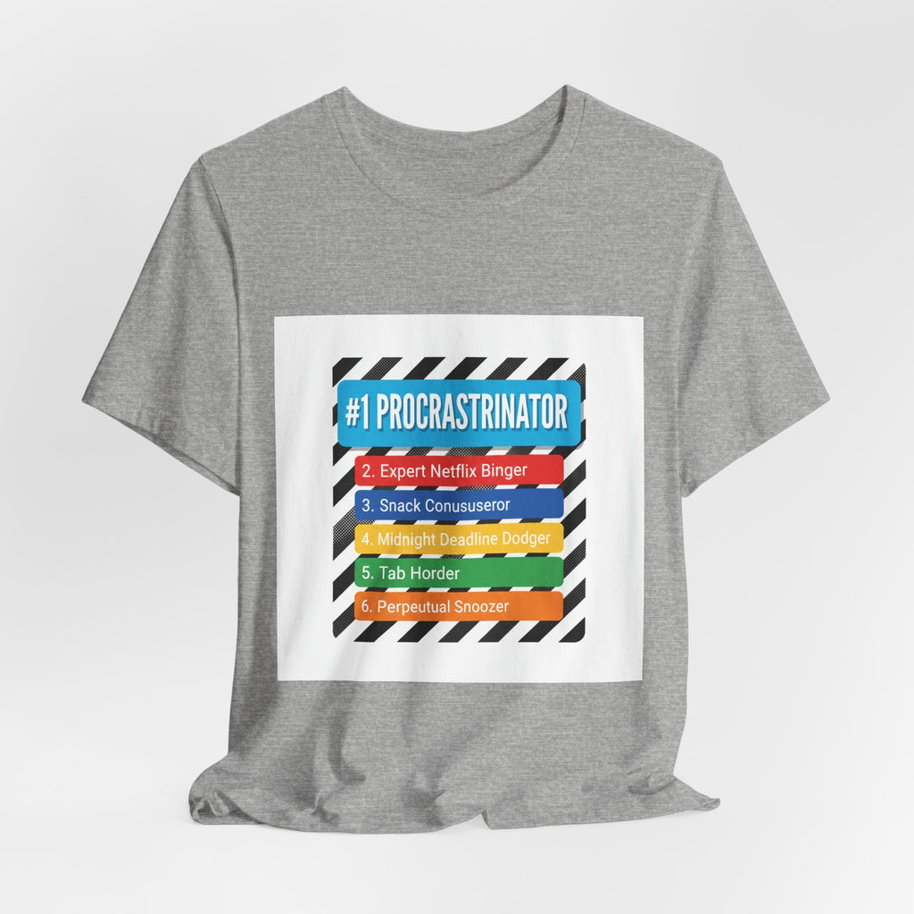#1 Procrastinator Tee | Top-List Graphic, List Lover Shirt