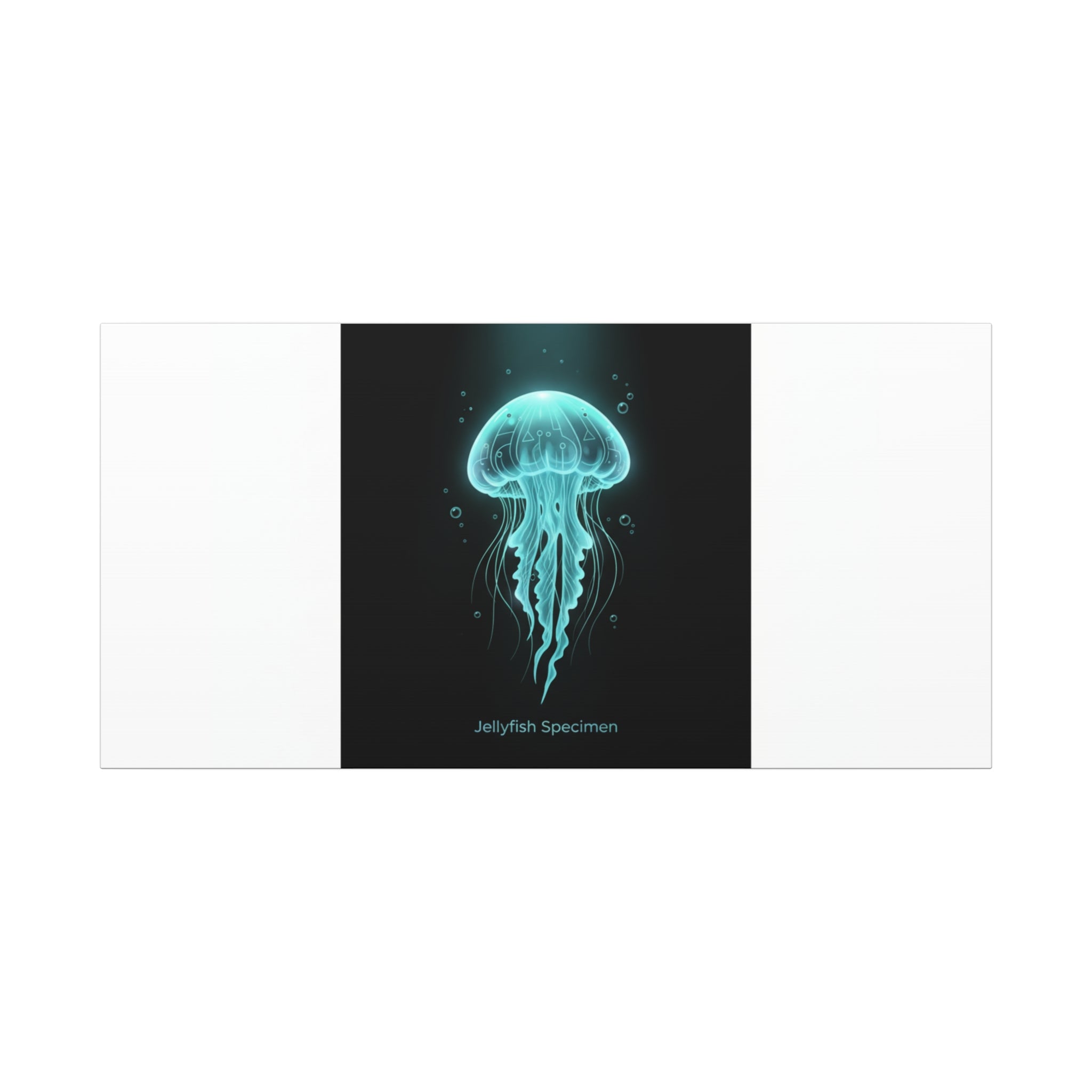 Bioluminescent Jellyfish Art Canvas | Deep Sea Aesthetic, Neon Glow