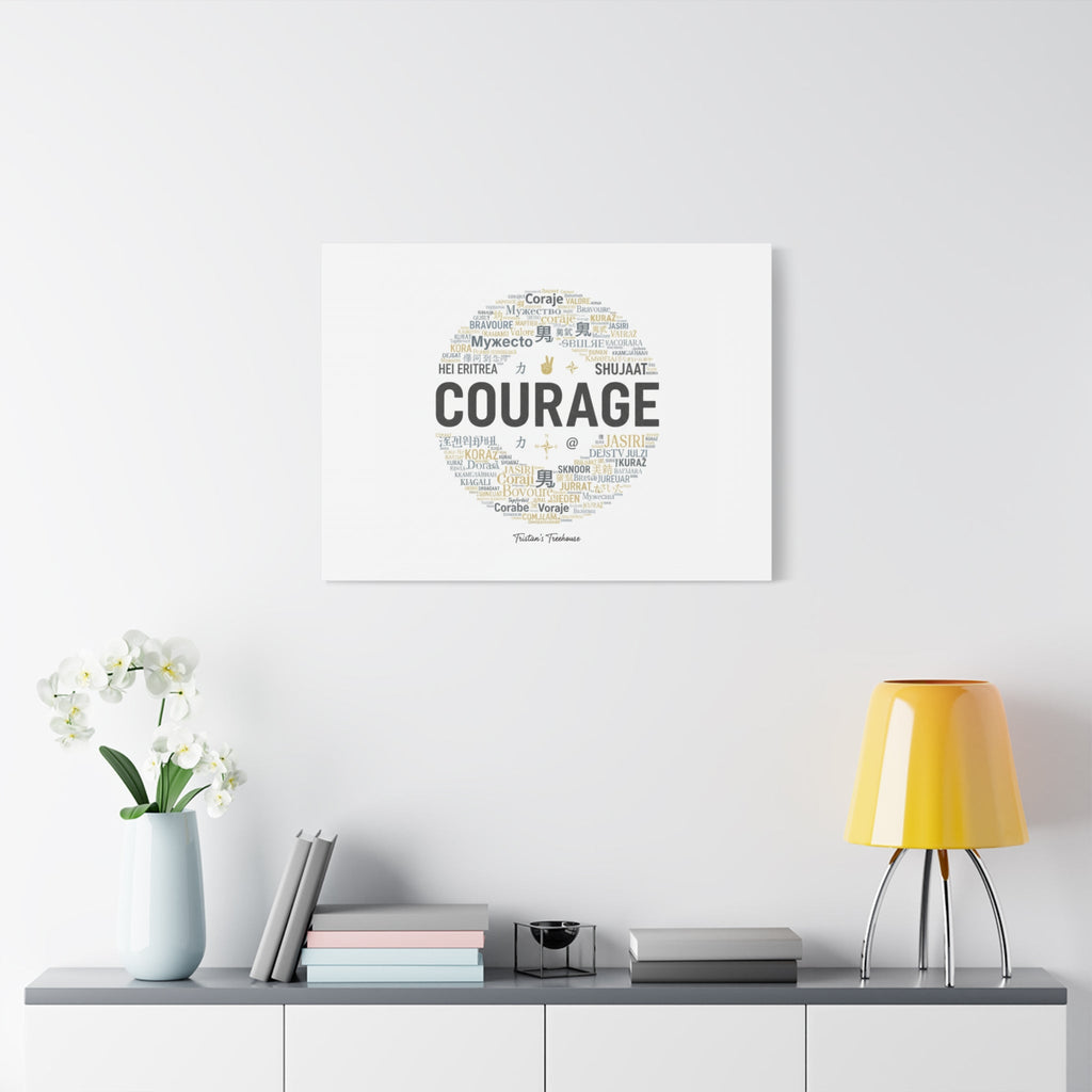 Courage Word Cloud Canvas | Fresh-Start Minimalism art print
