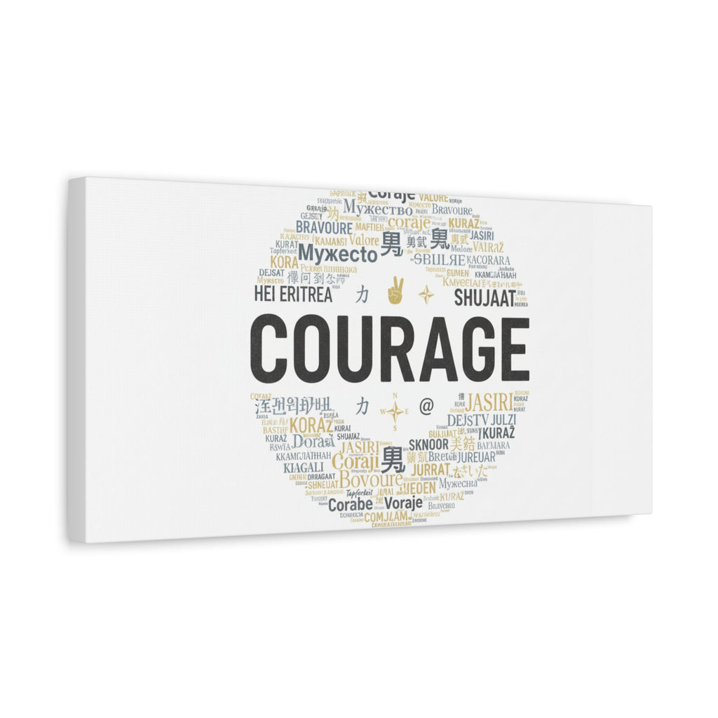 Courage Word Cloud Canvas | Fresh-Start Minimalism art print