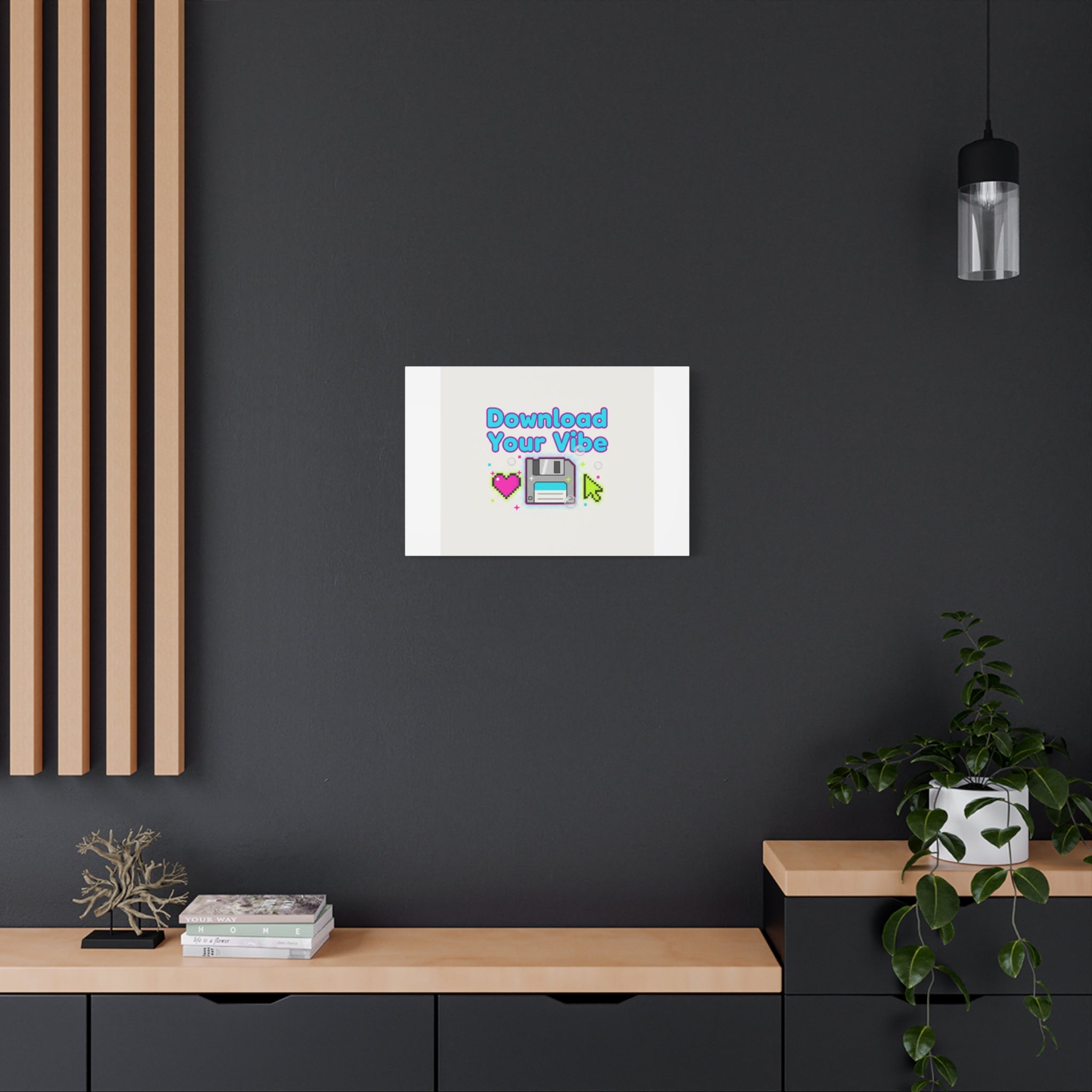 Download Your Vibe Canvas | Y2K Retro Tech, Pixel Floppy Disk Poster