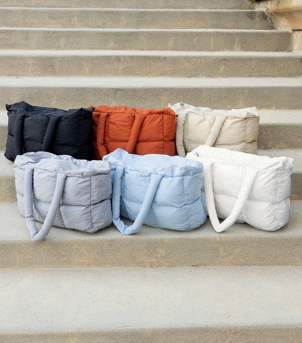 Daphne Puffer Tote – Soft Quilted Everyday Carryall