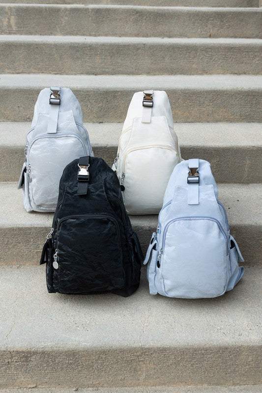 Bekah Convertible Sling Backpack – Vegan Leather Bag