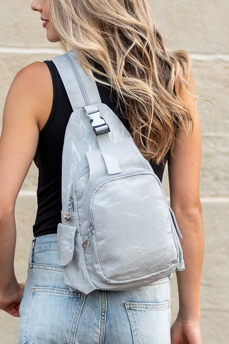 Bekah Convertible Sling Backpack – Vegan Leather Bag