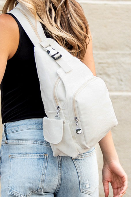 Bekah Convertible Sling Backpack – Vegan Leather Bag