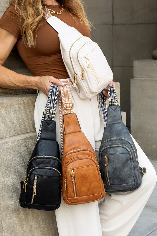 Genevieve Sling Crossbody – Vegan Leather Everyday Bag
