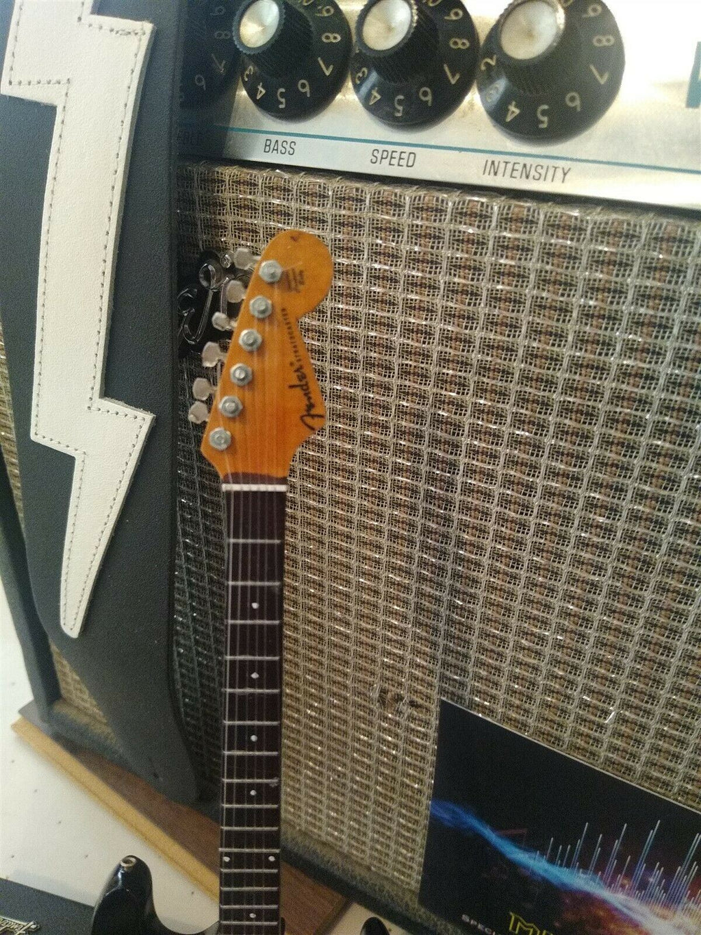 Fender Sunburst Strat w/ Tortoise Pickguard 1:4 Scale Replica Guitar ~Axe Heaven