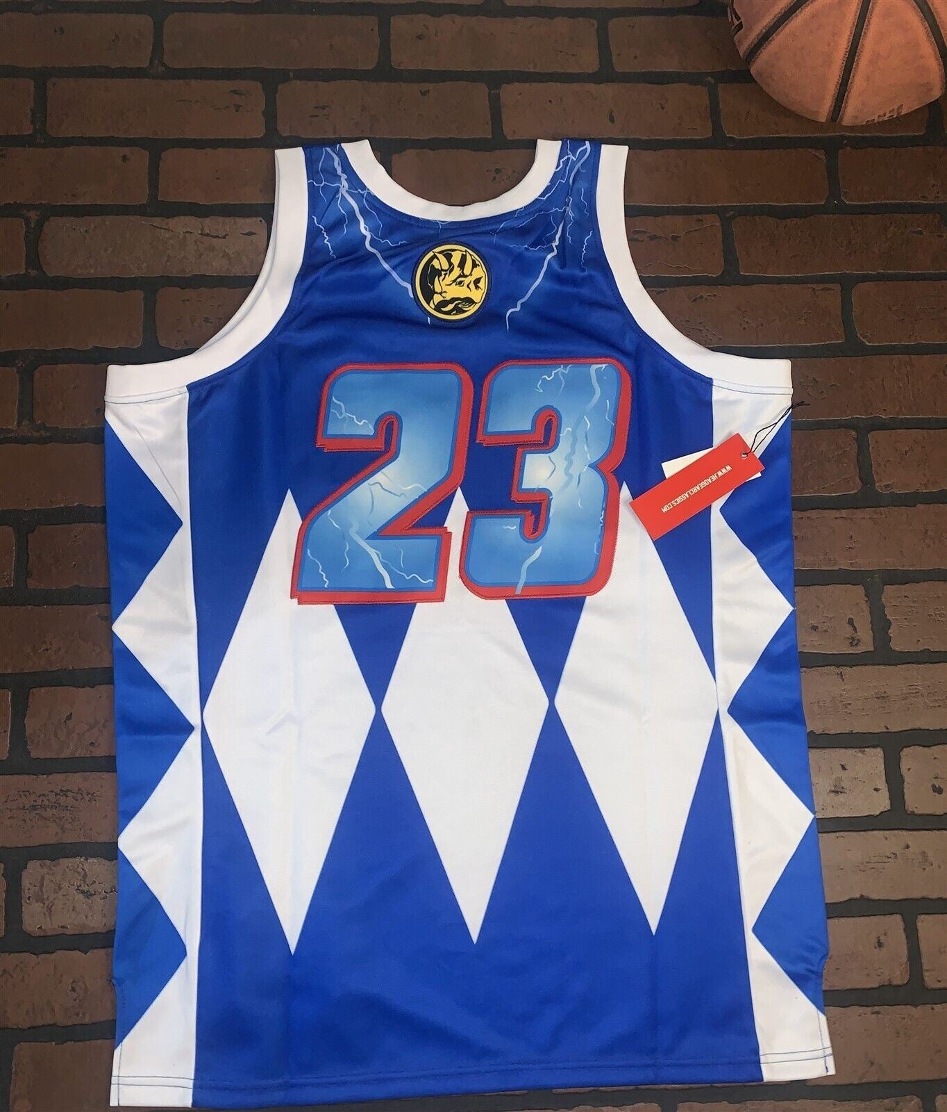 BLUE POWER RANGERS Headgear Classics Basketball Jersey ~Never Worn~ XL