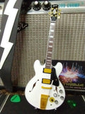 GIBSON ALEX LIFESON Sig. ES-355 Alpine White 1:4 Scale Replica Guitar~Axe Heaven