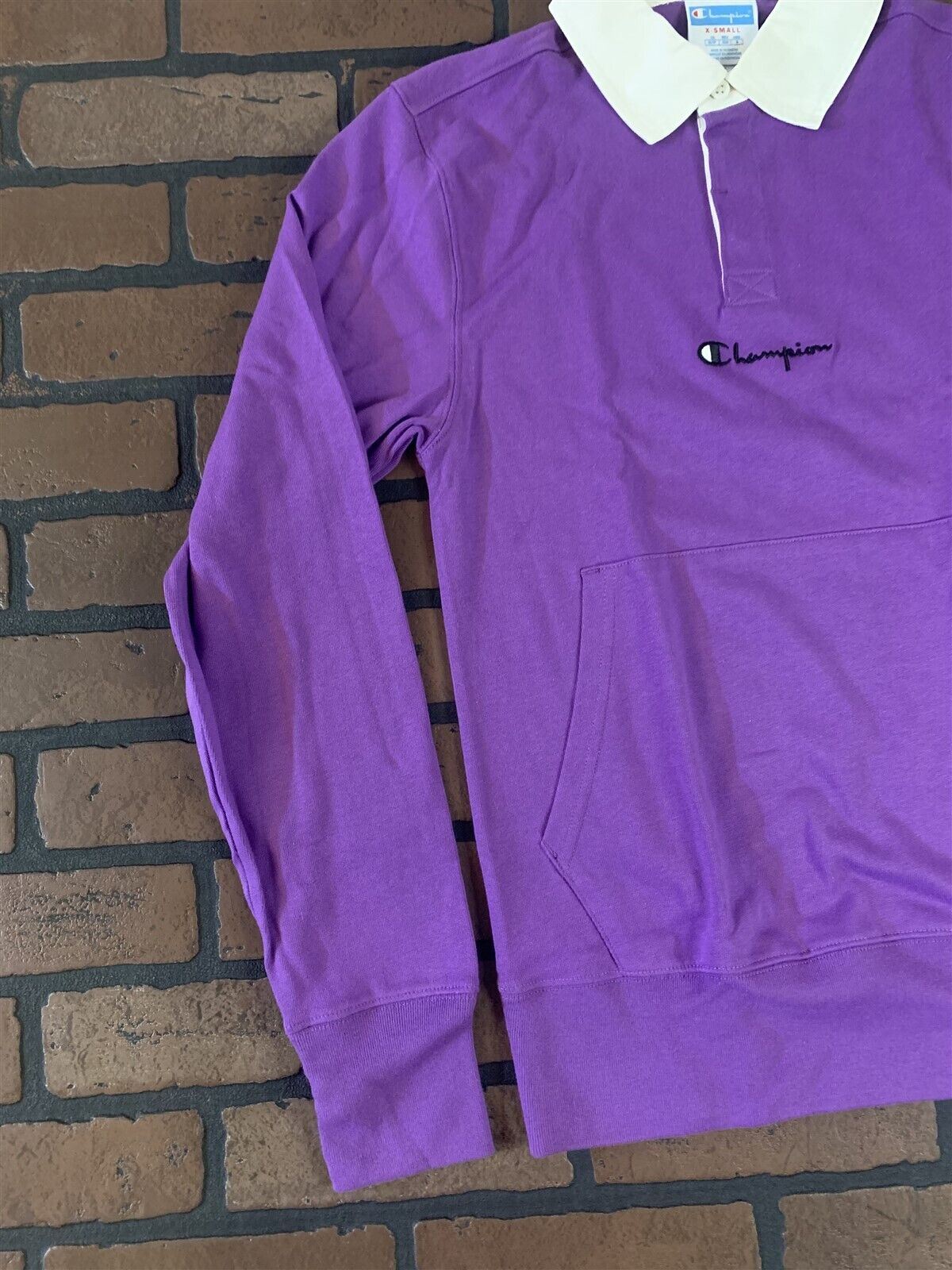 CHAMPION Purple Rugby Shirt Long Sleeved~BRAND NEW~ S