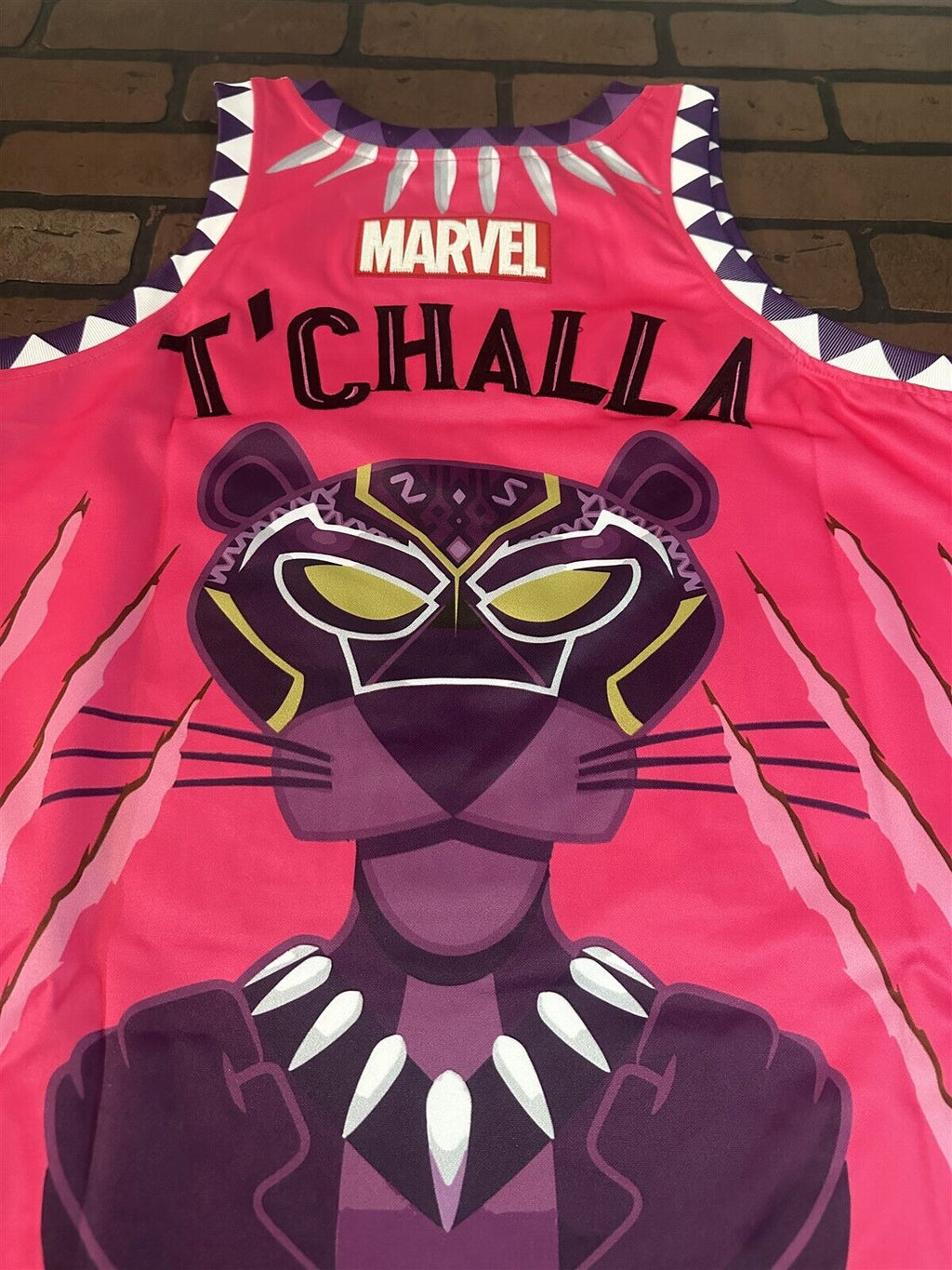 BLACK/PINK PANTHER - T'Challa Headgear Classics Basketball Jersey ~Never Worn~ M