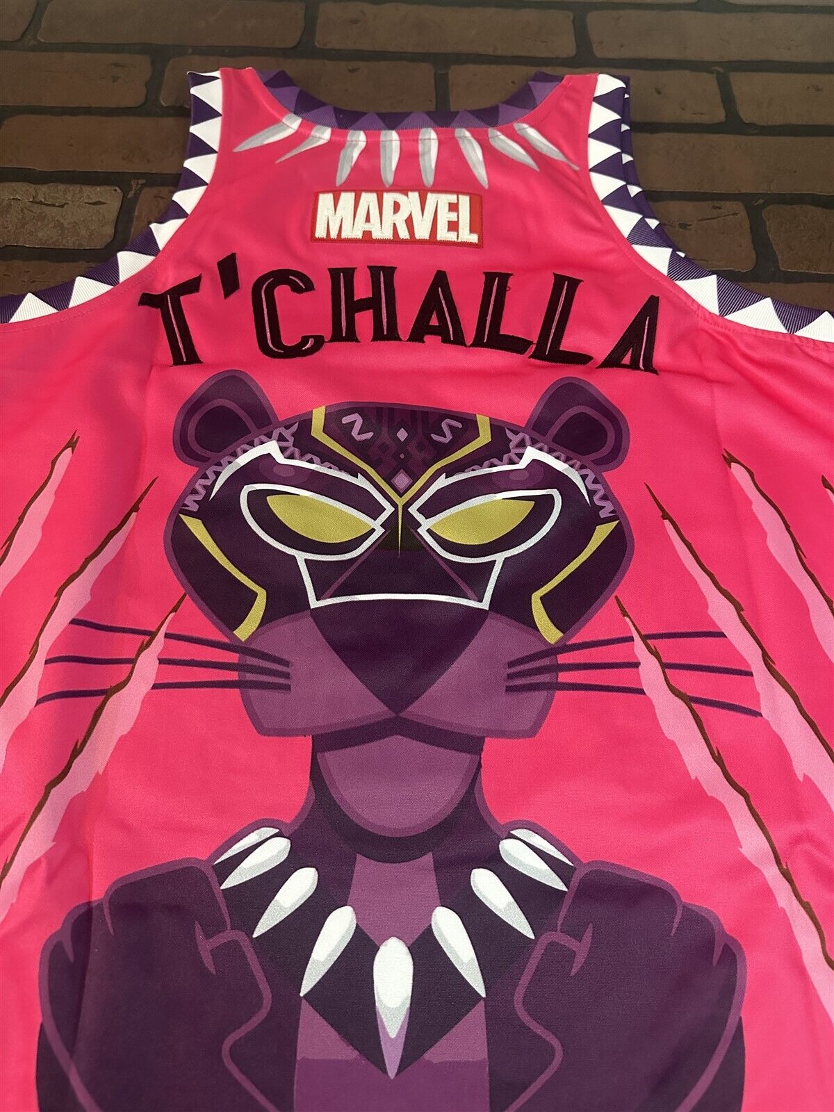 BLACK/PINK PANTHER - T'Challa Headgear Classics Basketball Jersey ~Never Worn~ M